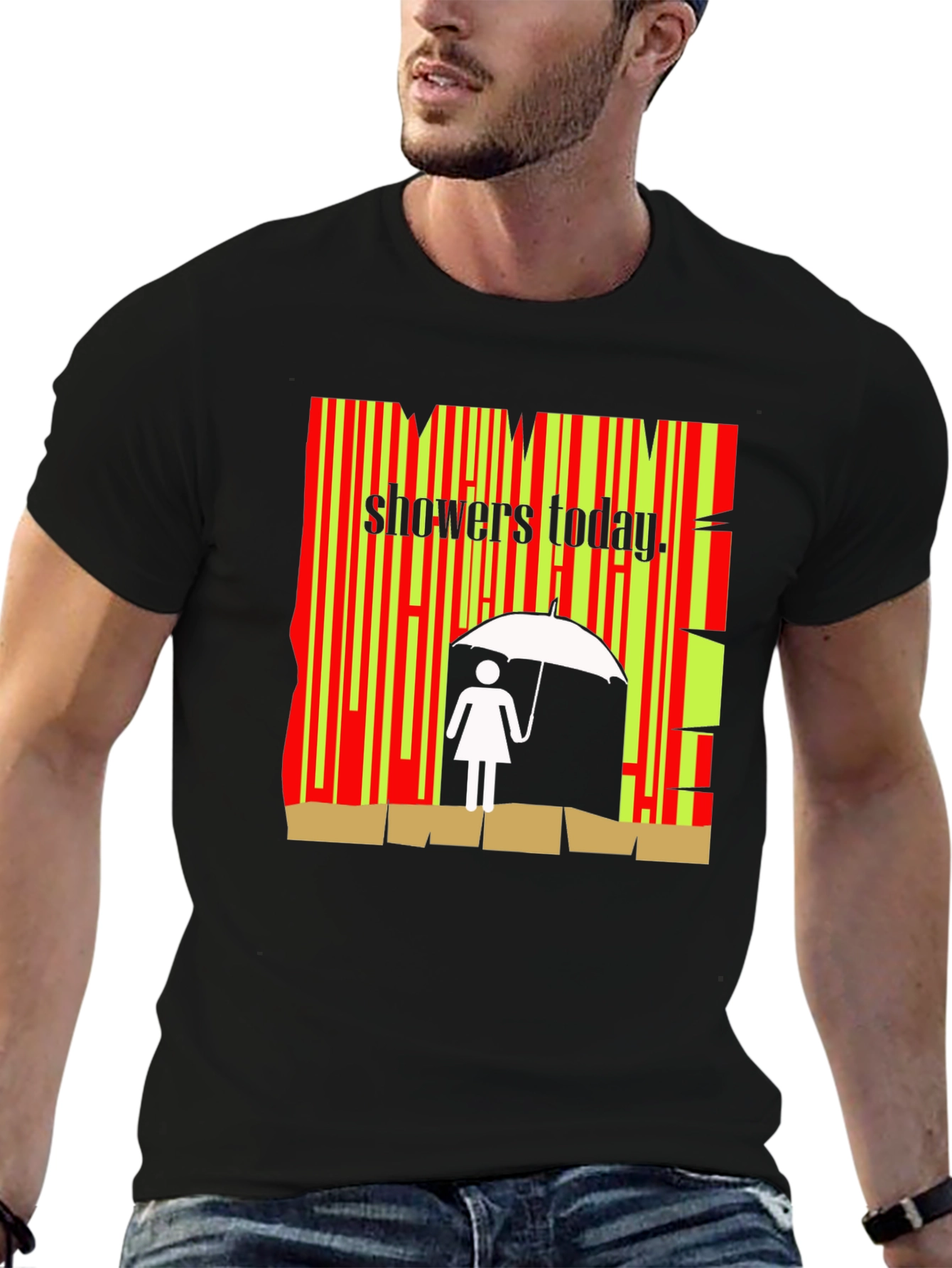 Showers Today Graphic Tee - Quirky Weather Humor