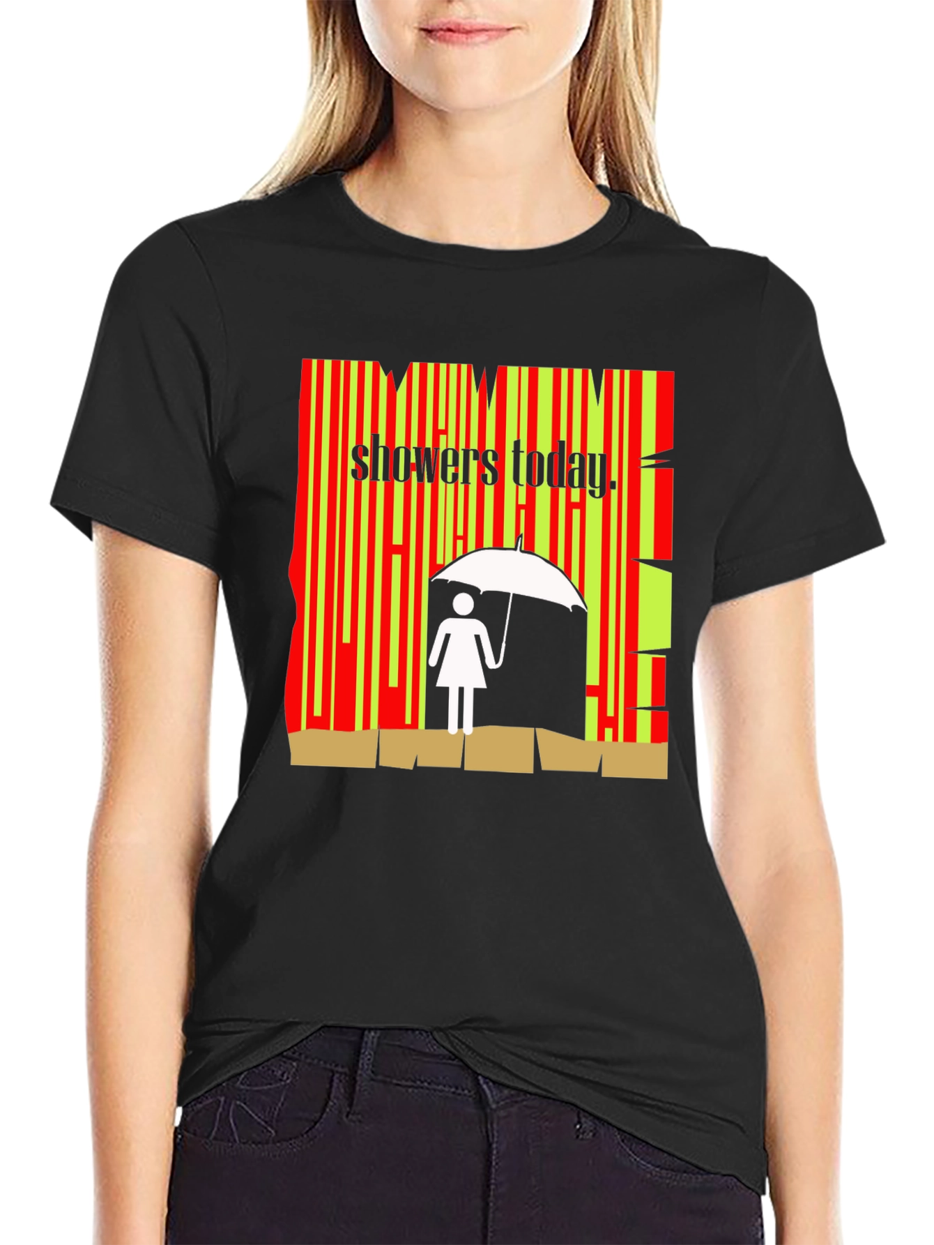 Showers Today Graphic Tee - Quirky Weather Humor
