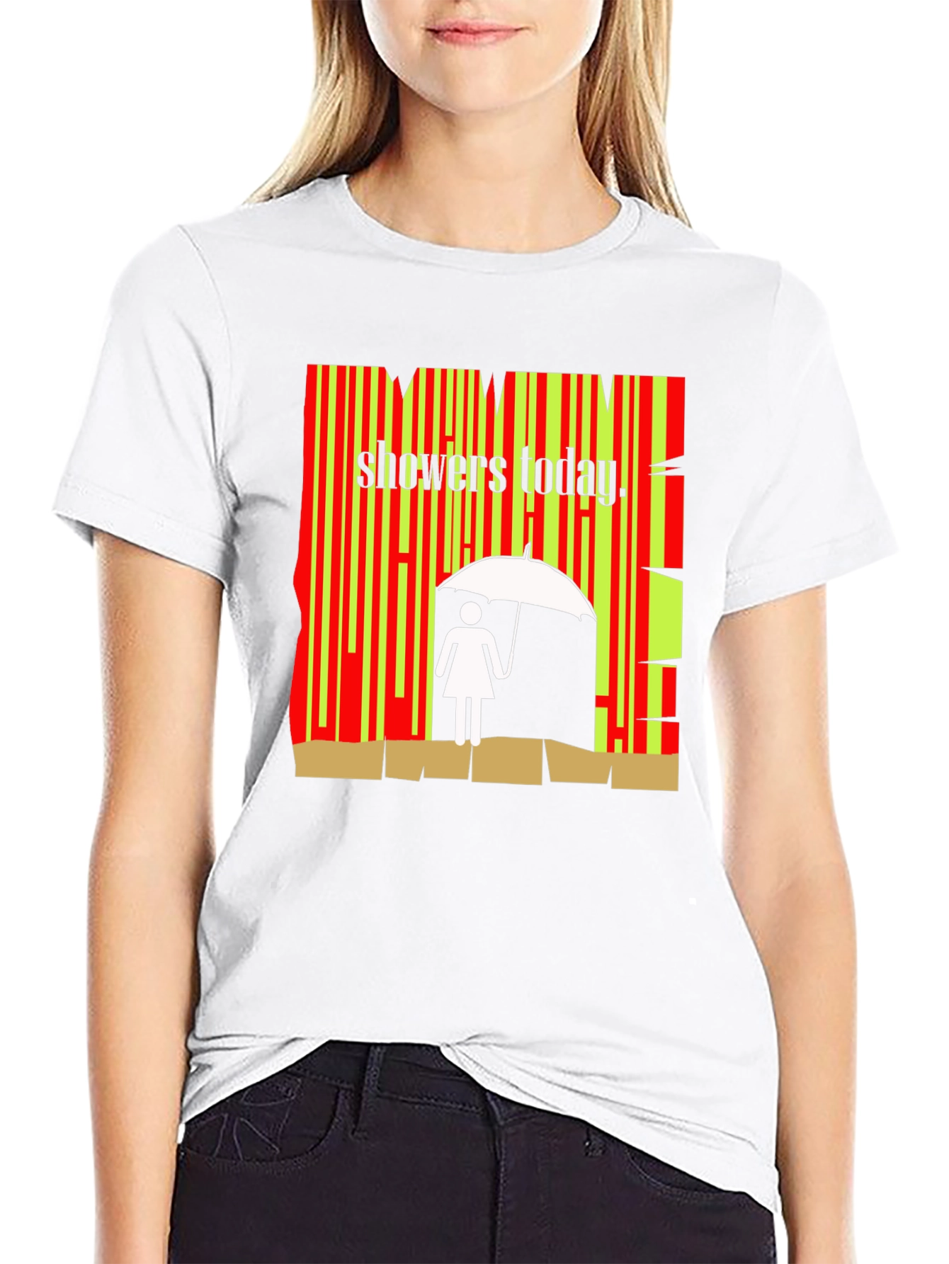 Showers Today Graphic Tee - Quirky Weather Humor