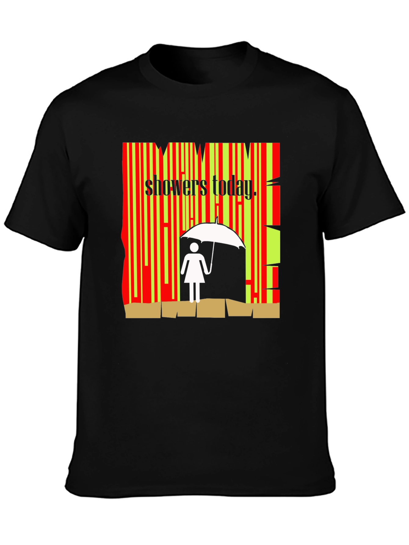 Showers Today Graphic Tee - Quirky Weather Humor