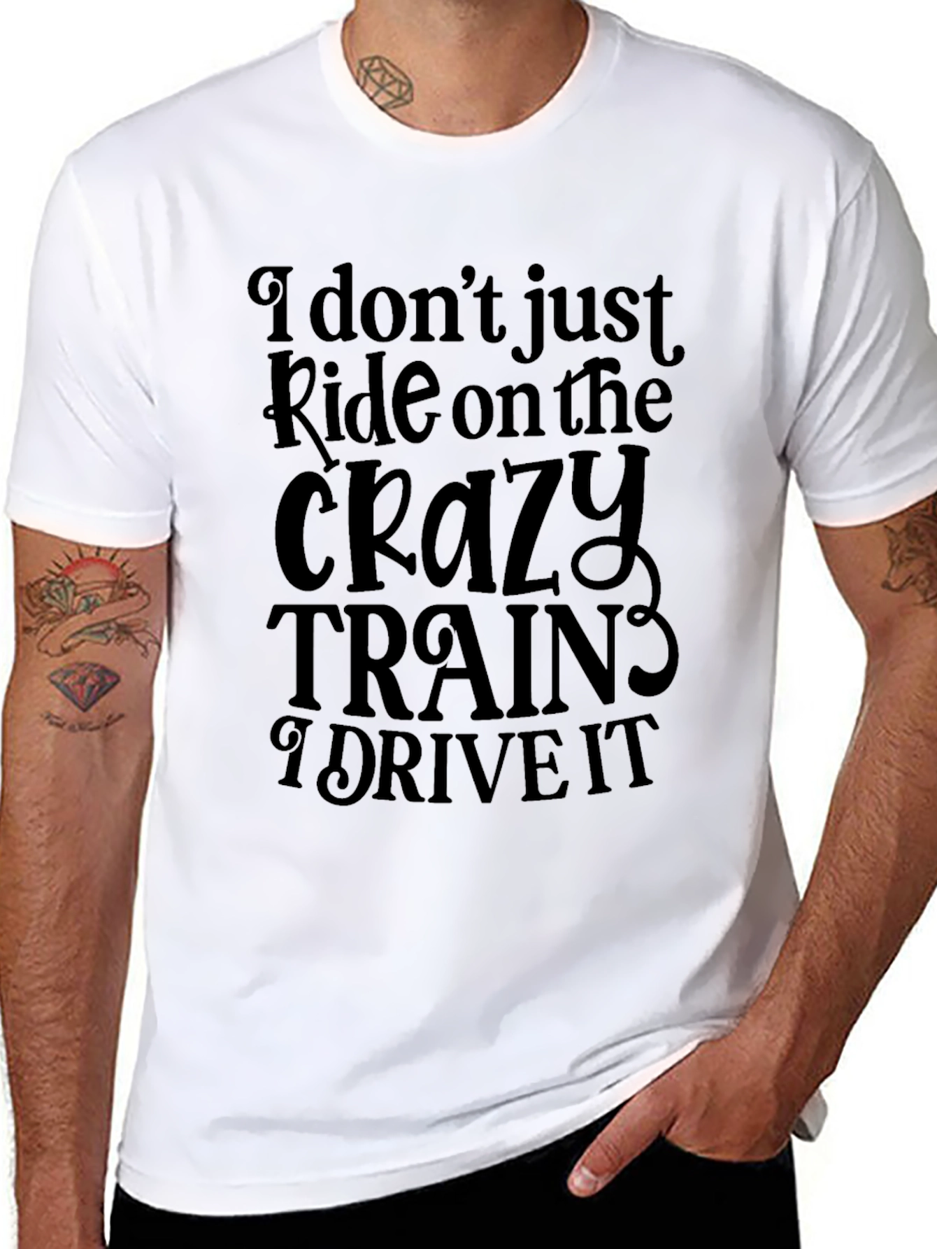 Crazy Trains T-Shirt - Ride or Drive?