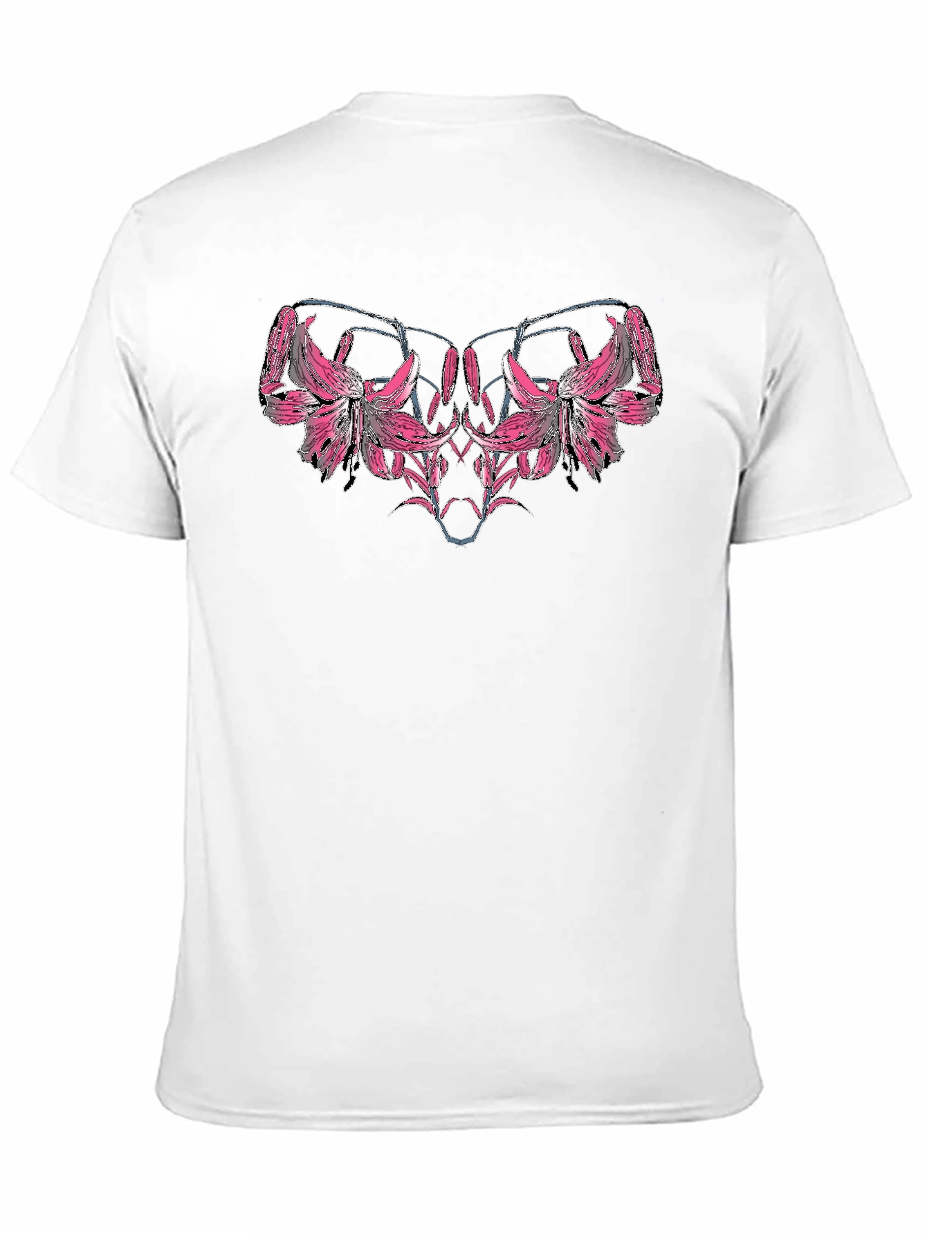 Floral Graphic Tee - Black Cotton Blend