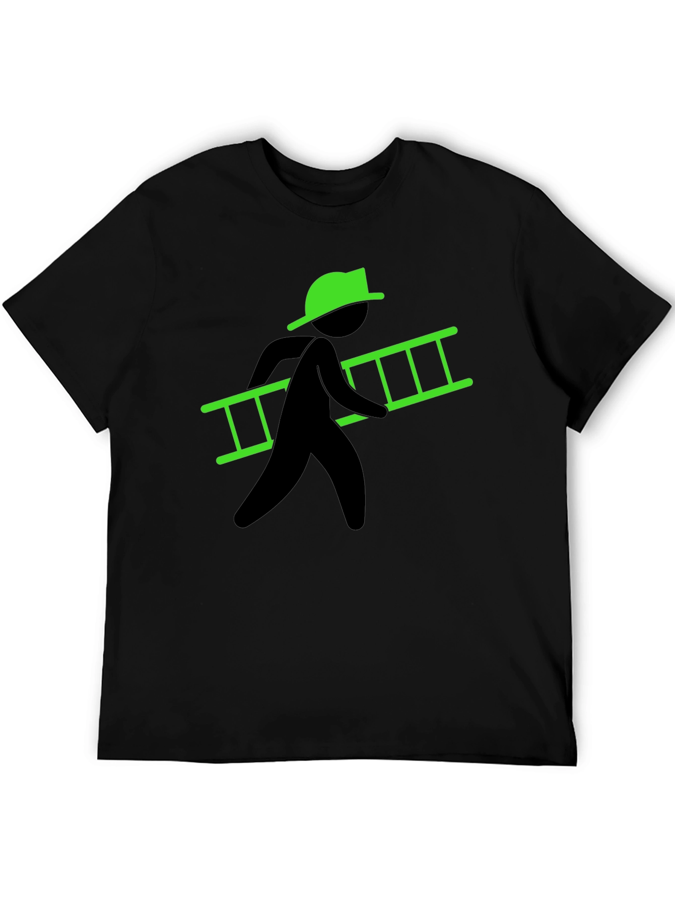 Ladder Carrier Graphic Tee - Black Cotton
