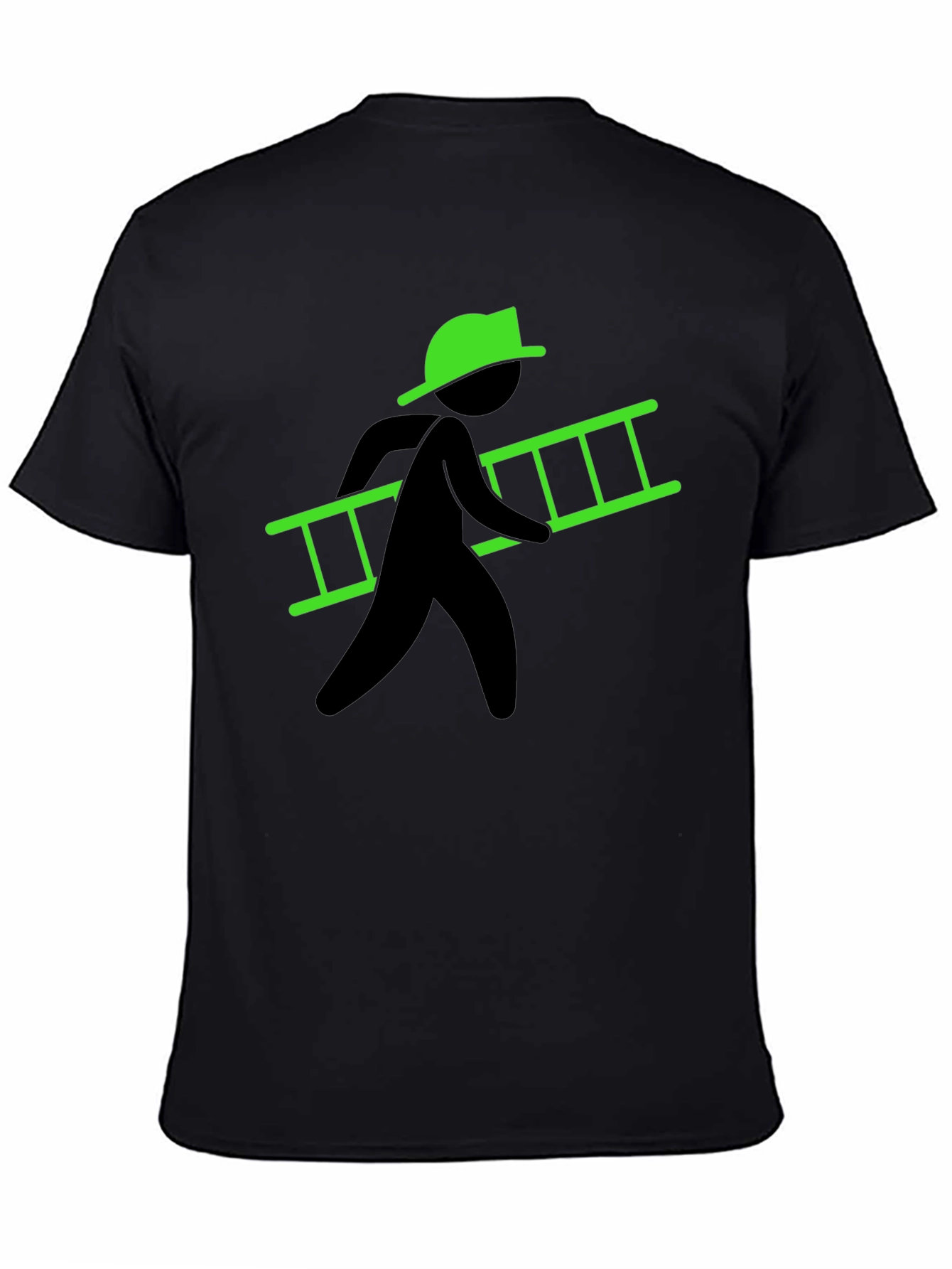 Ladder Carrier Graphic Tee - Black Cotton