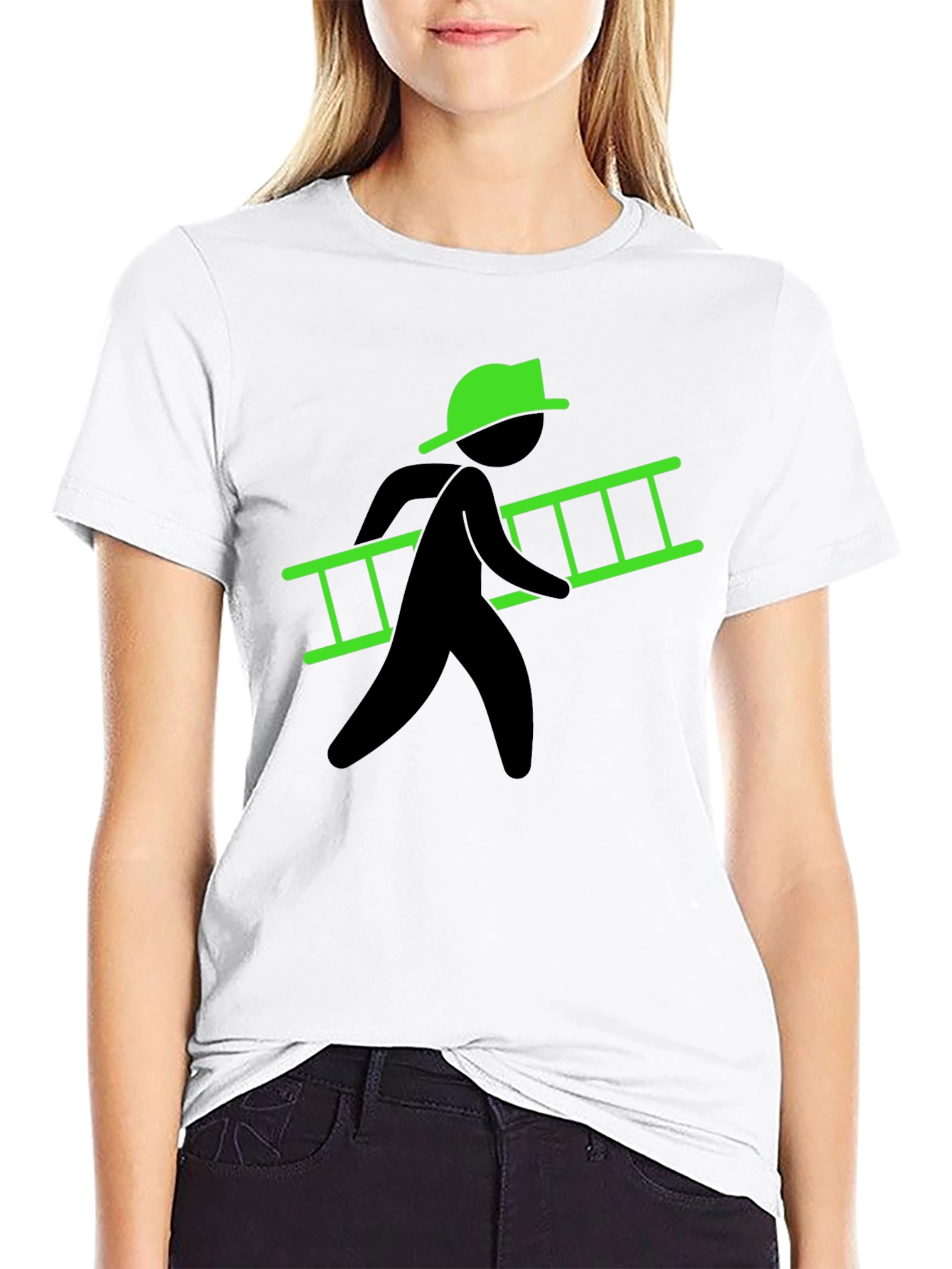 Ladder Carrier Graphic Tee - Black Cotton
