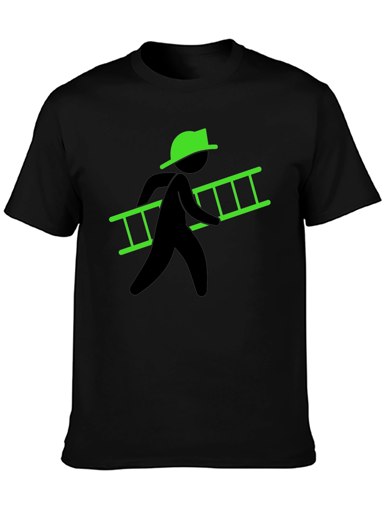 Ladder Carrier Graphic Tee - Black Cotton