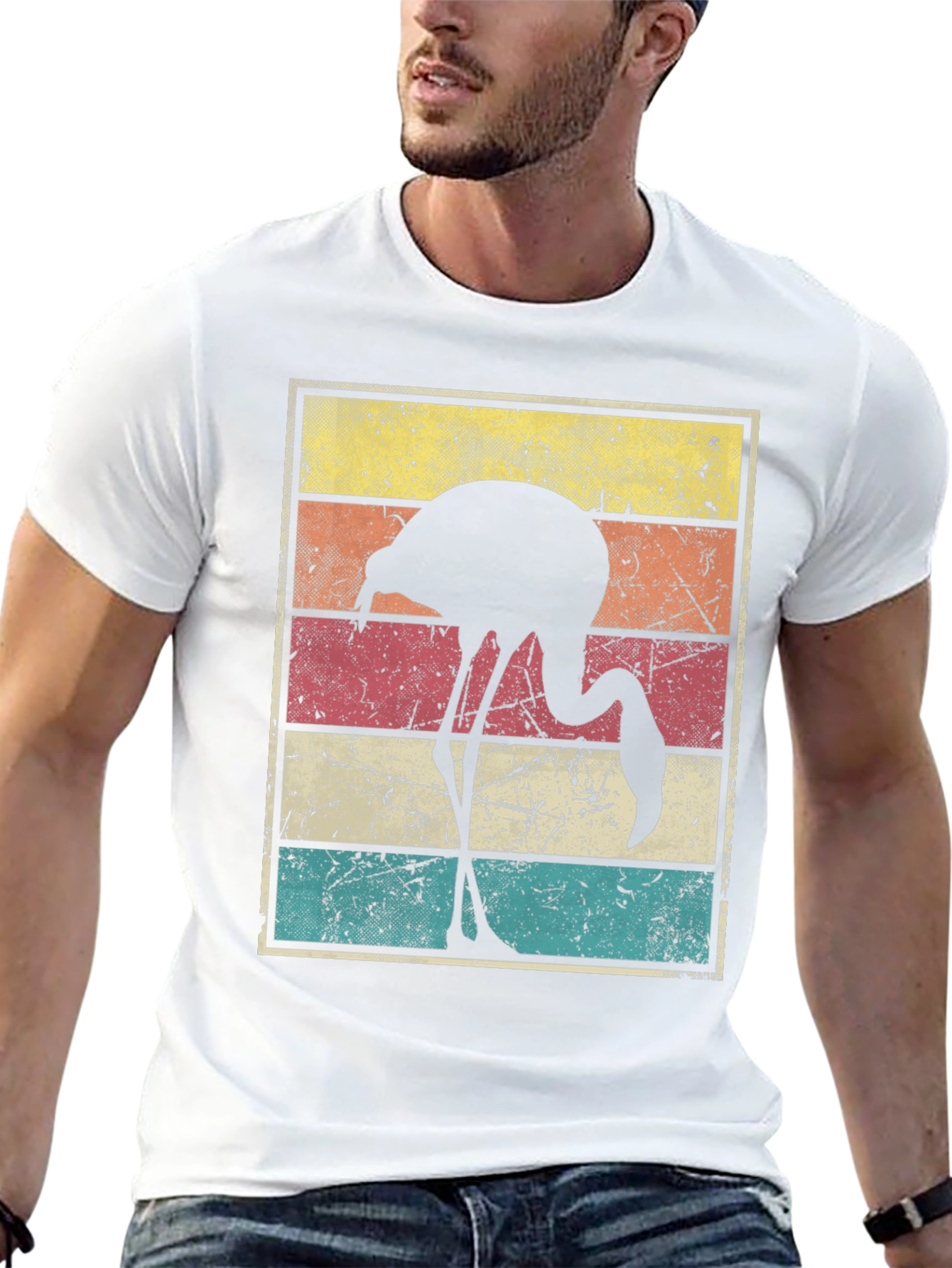 Retro Flamingo Graphic T-Shirt