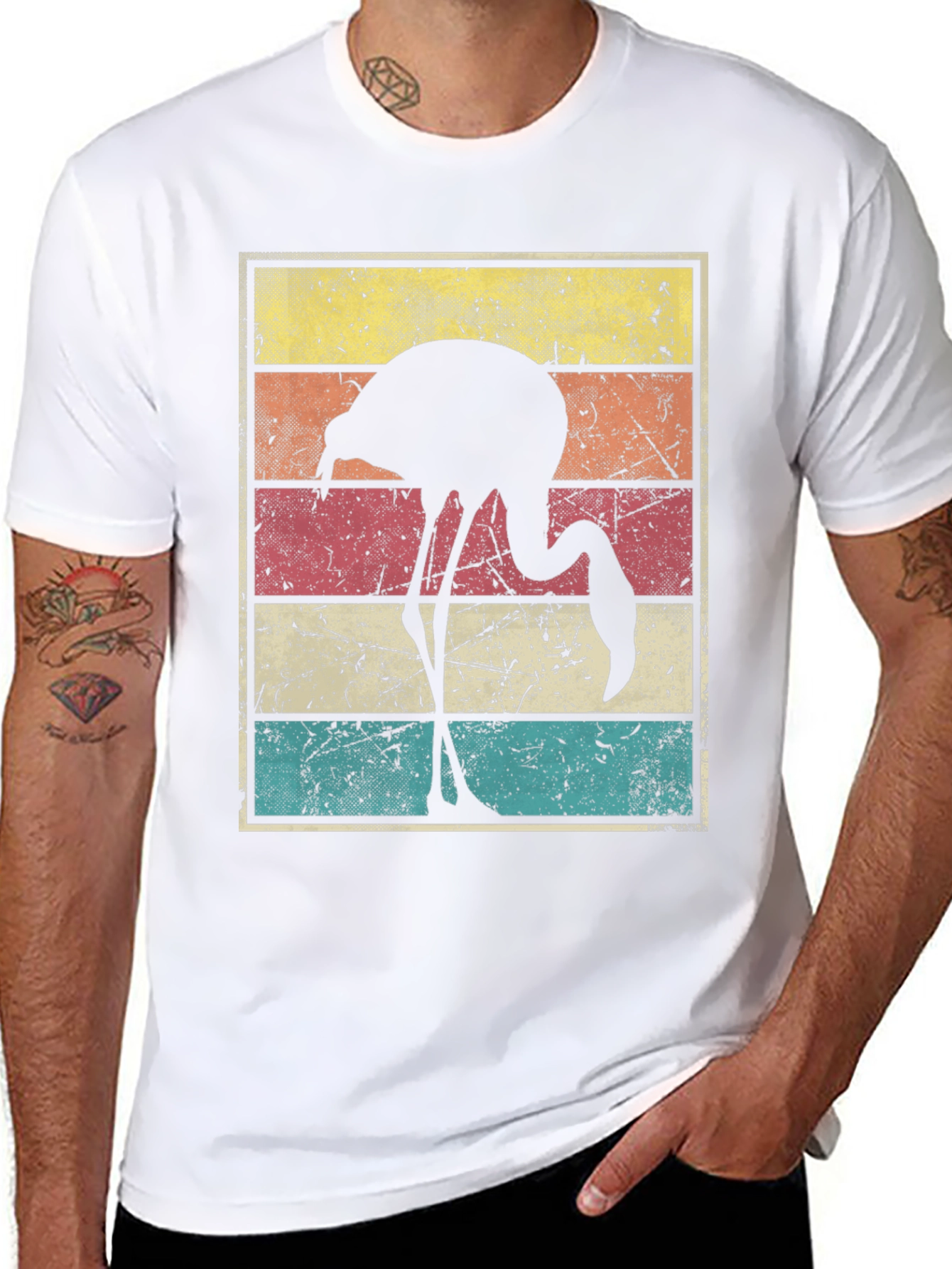 Retro Flamingo Graphic T-Shirt