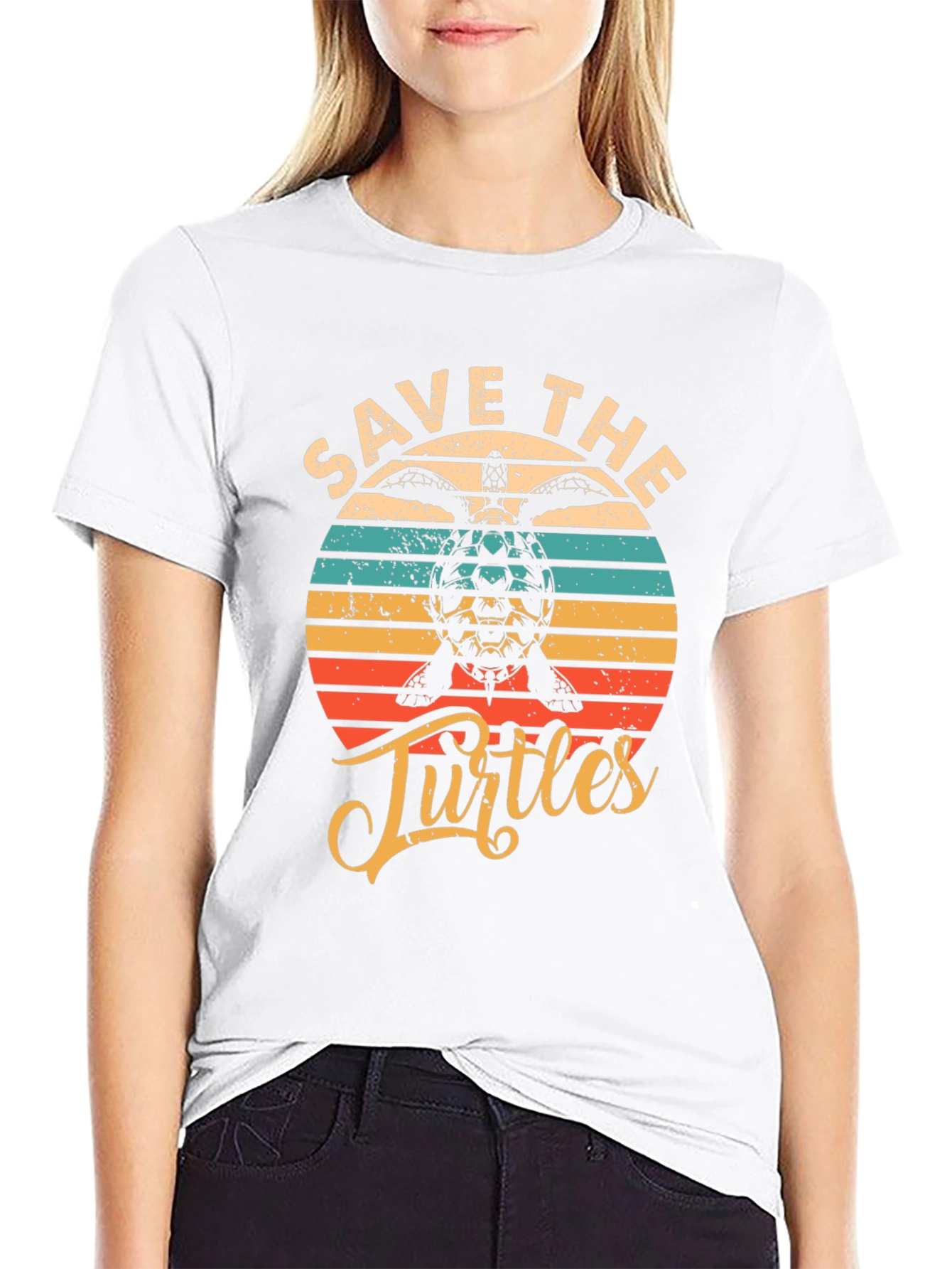 Save the Turtles Graphic Tee - Retro Style