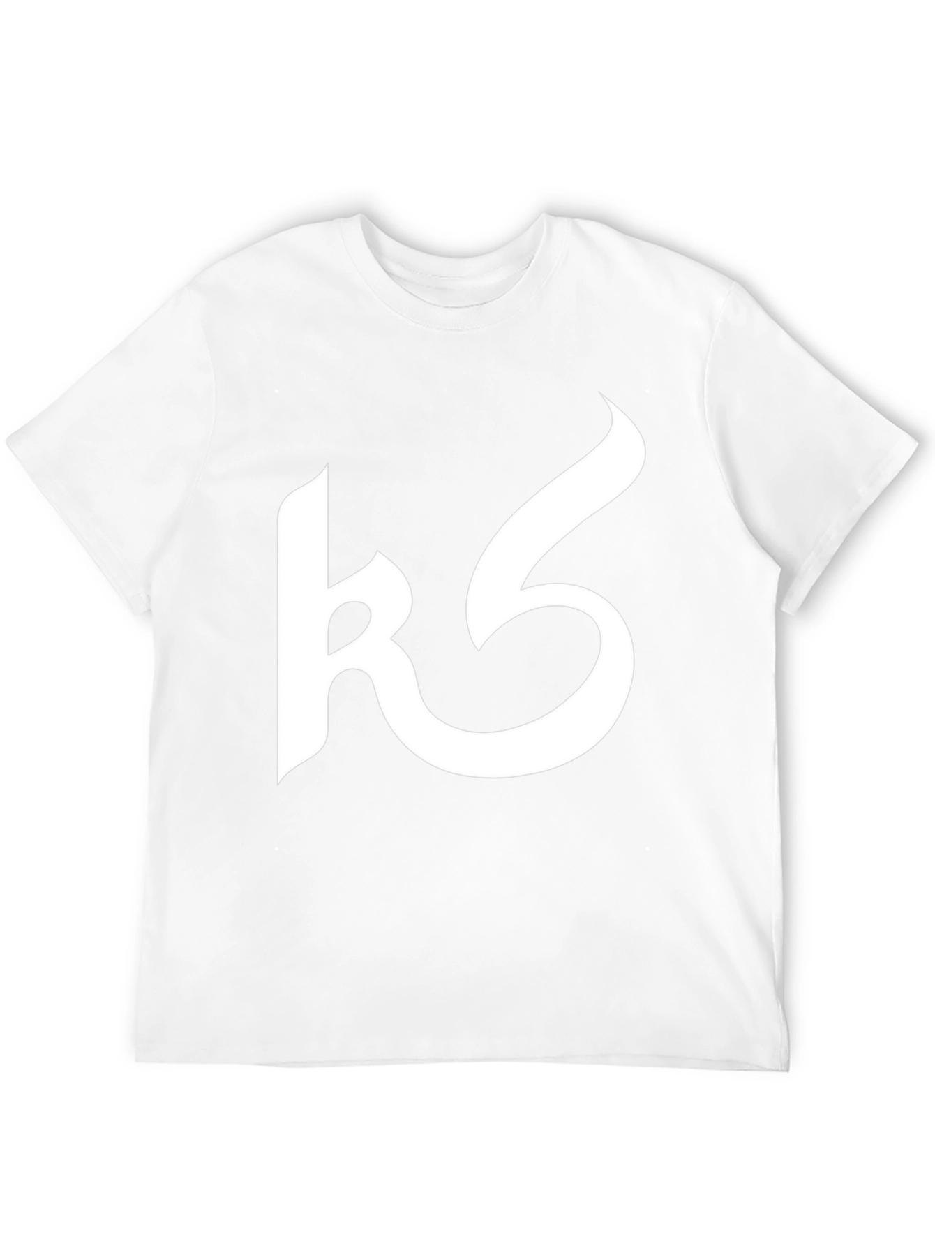 Modern Black Tee with Abstract White Design