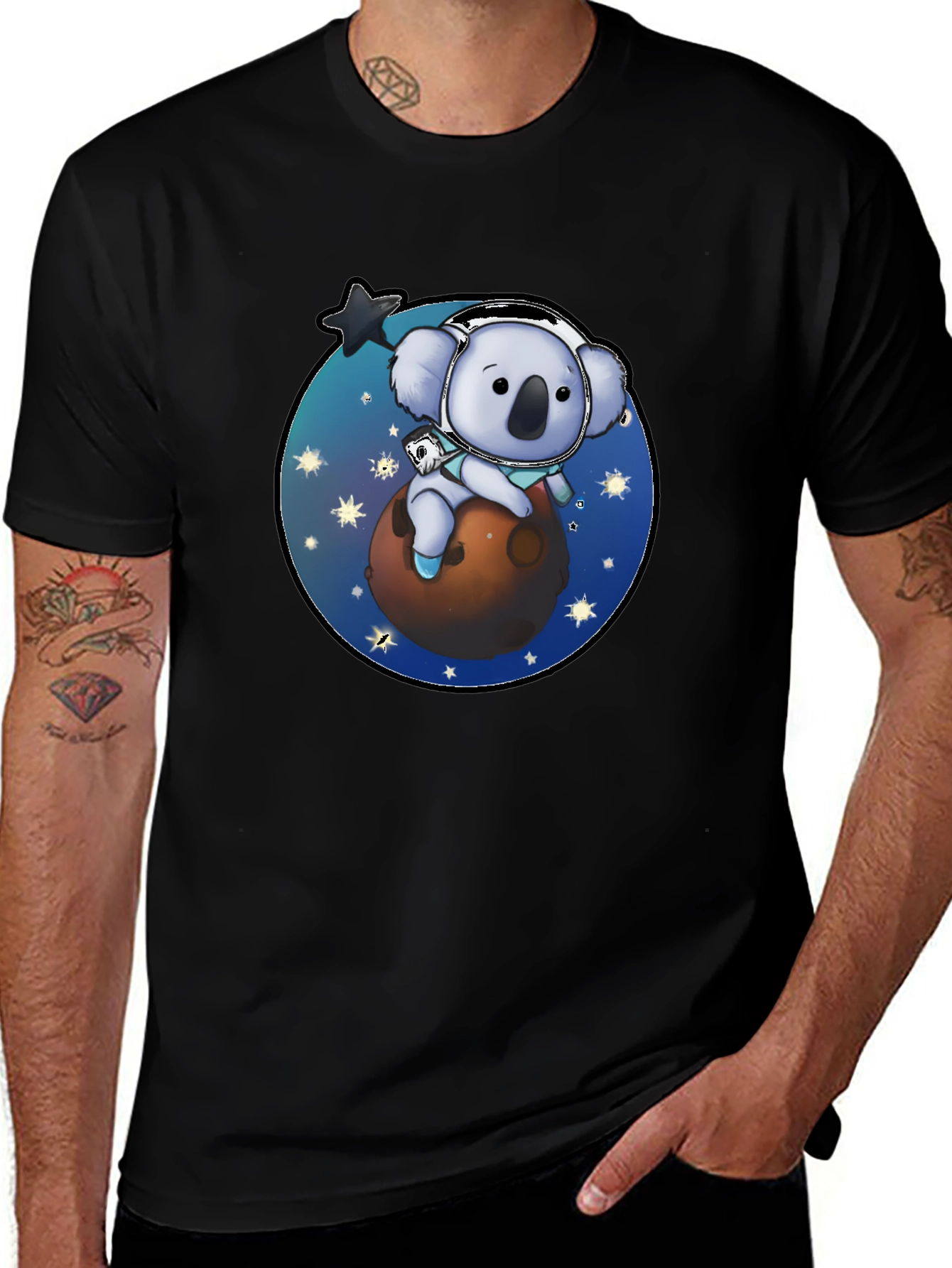 Koala Astronaut T-Shirt - Space Adventure Graphic Tee
