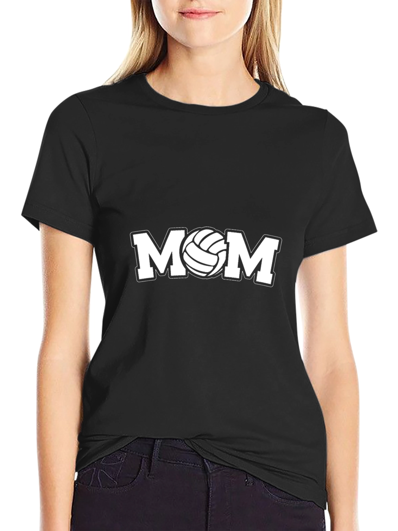 Volleyball Mom Black T-Shirt