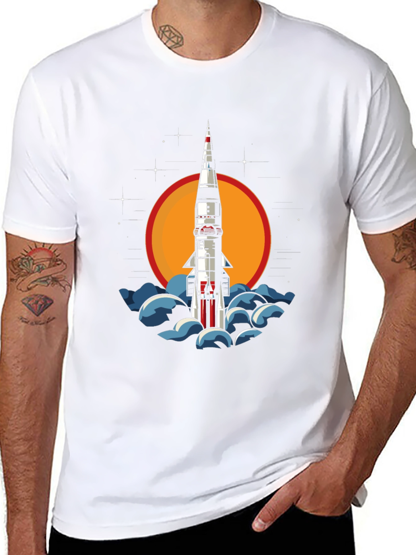 Rocket Launch Graphic Tee - Space Adventure Style