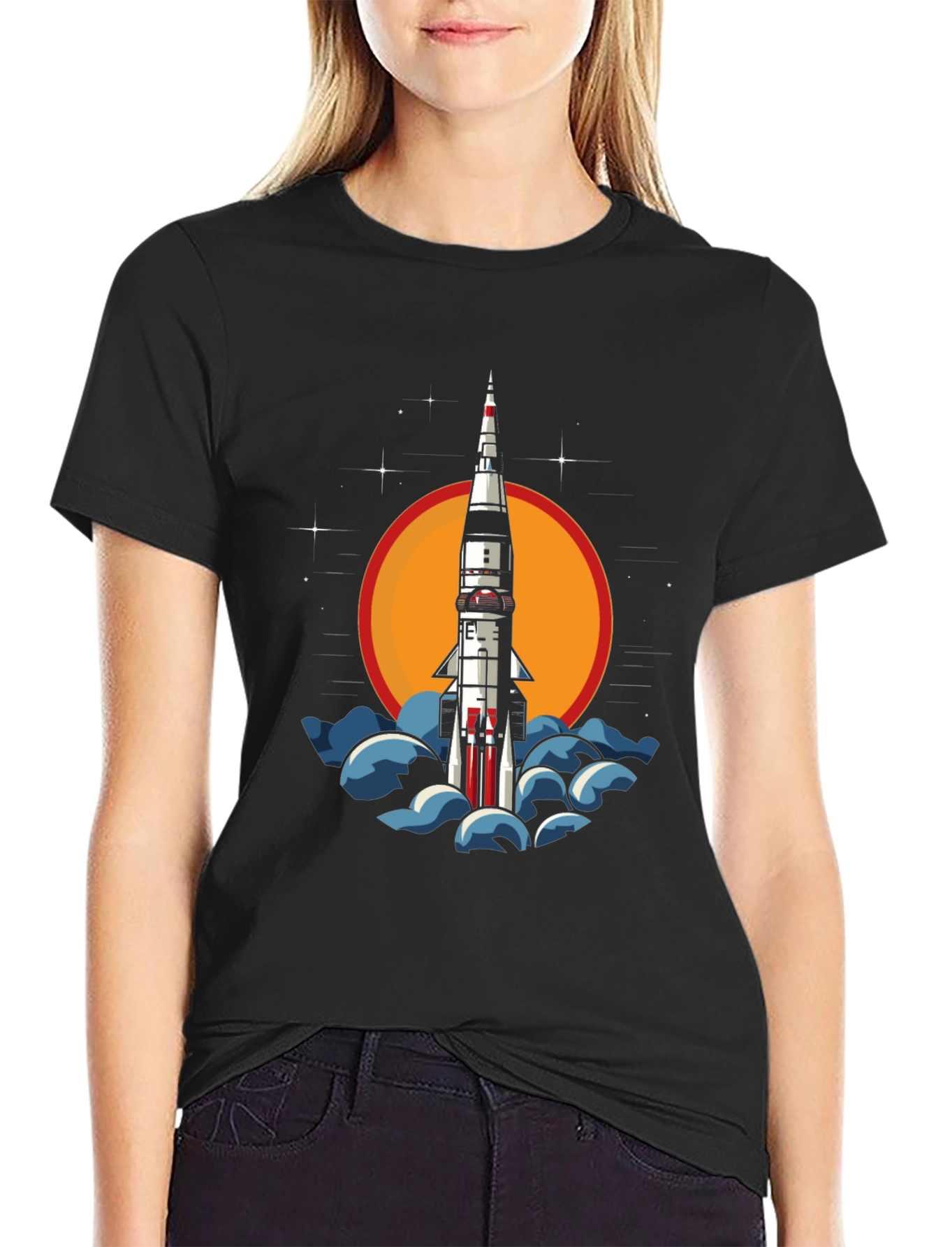 Rocket Launch Graphic Tee - Space Adventure Style