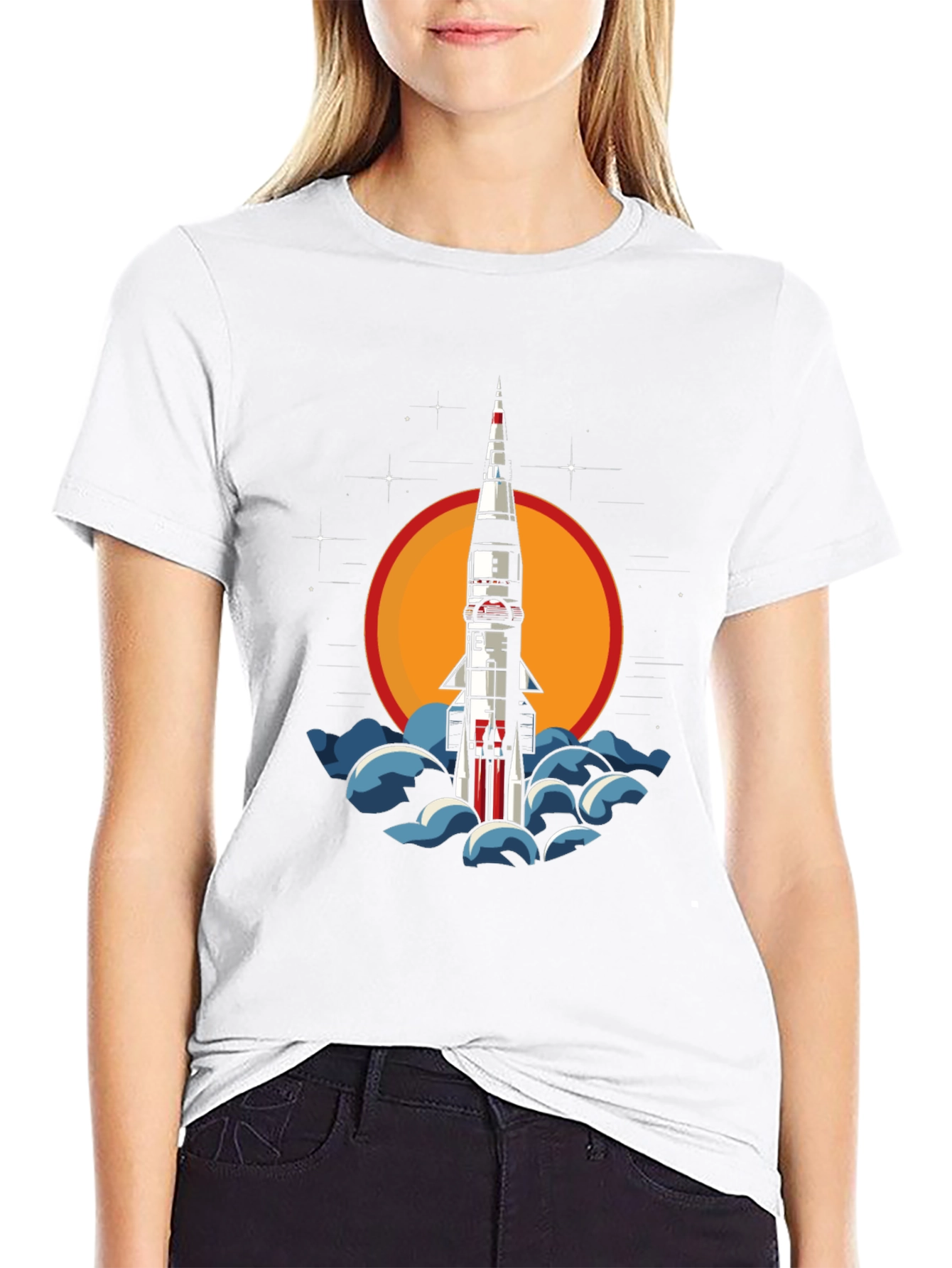 Rocket Launch Graphic Tee - Space Adventure Style