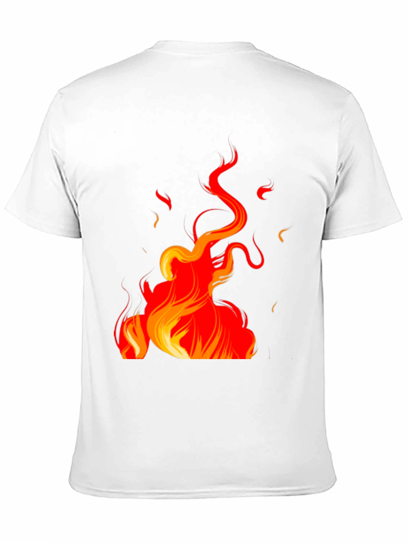 Fiery Flames Graphic Black T-Shirt