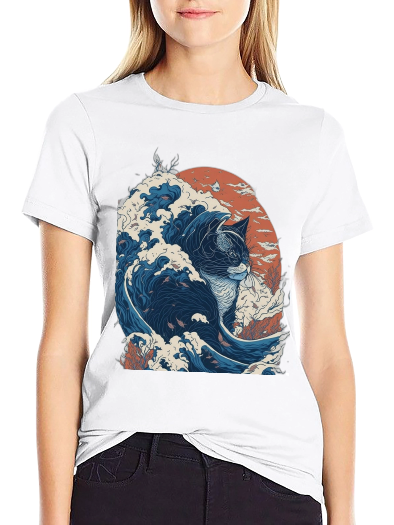 Great Wave Cat T-Shirt
