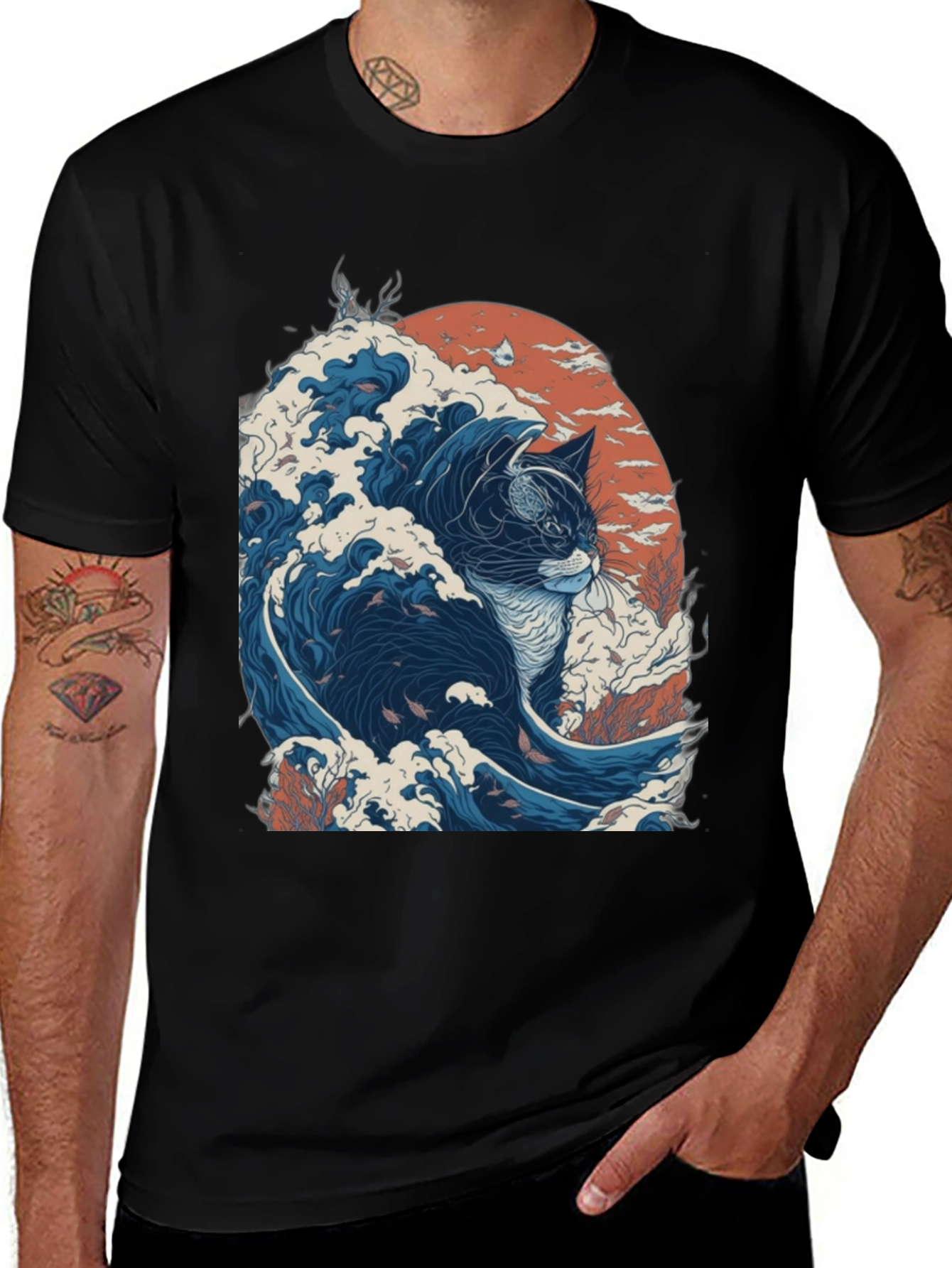 Great Wave Cat T-Shirt