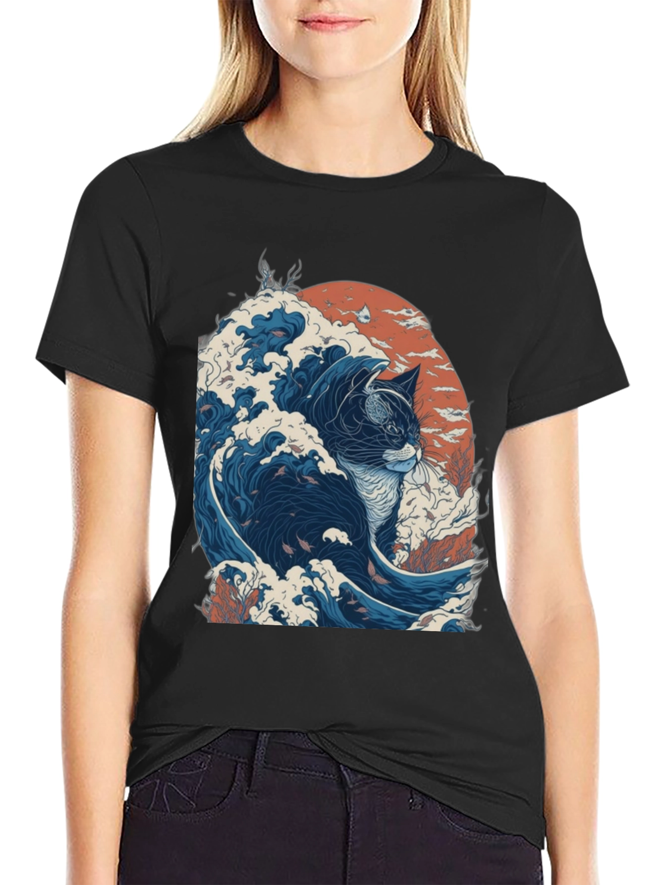 Great Wave Cat T-Shirt