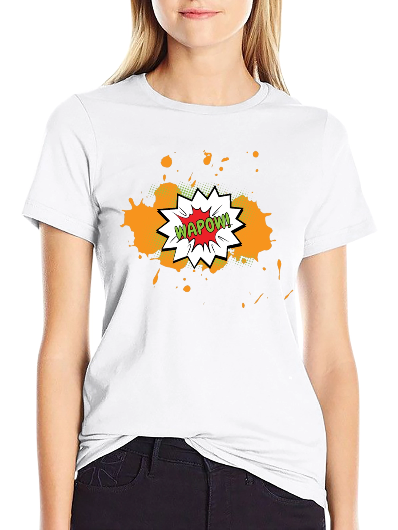 WAPOW! Comic T-Shirt - Mens Black Graphic Tee