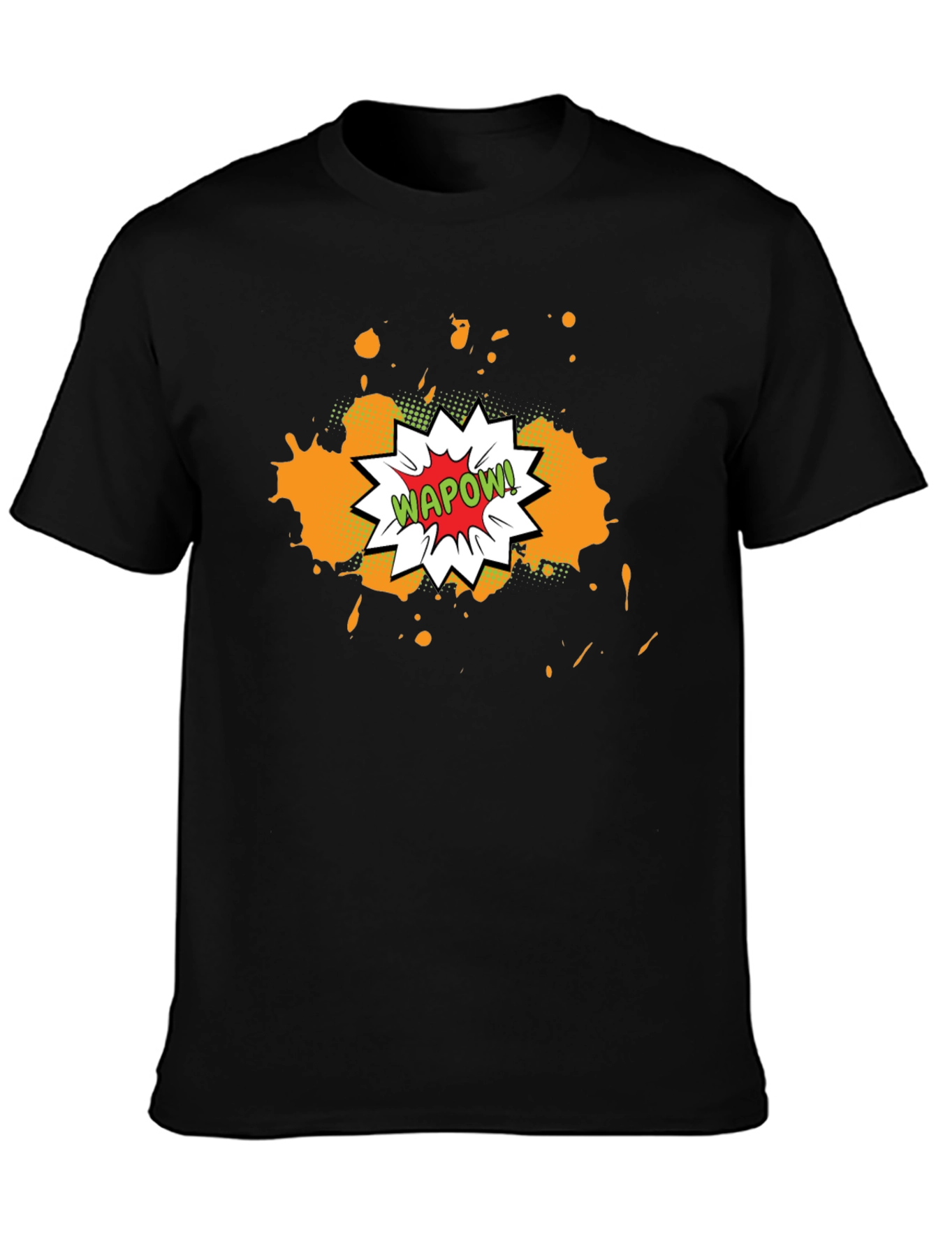 WAPOW! Comic T-Shirt - Mens Black Graphic Tee