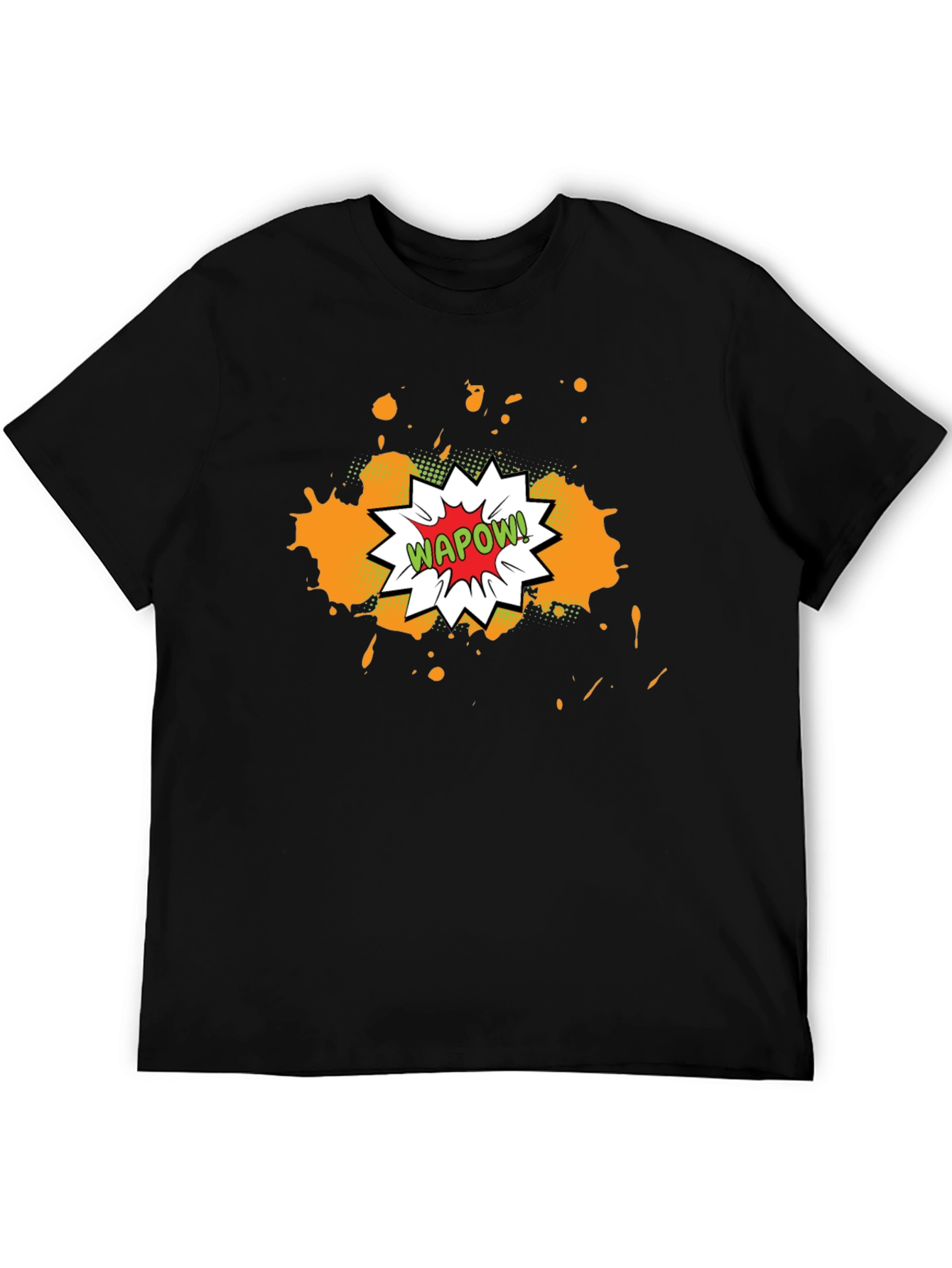 WAPOW! Comic T-Shirt - Mens Black Graphic Tee