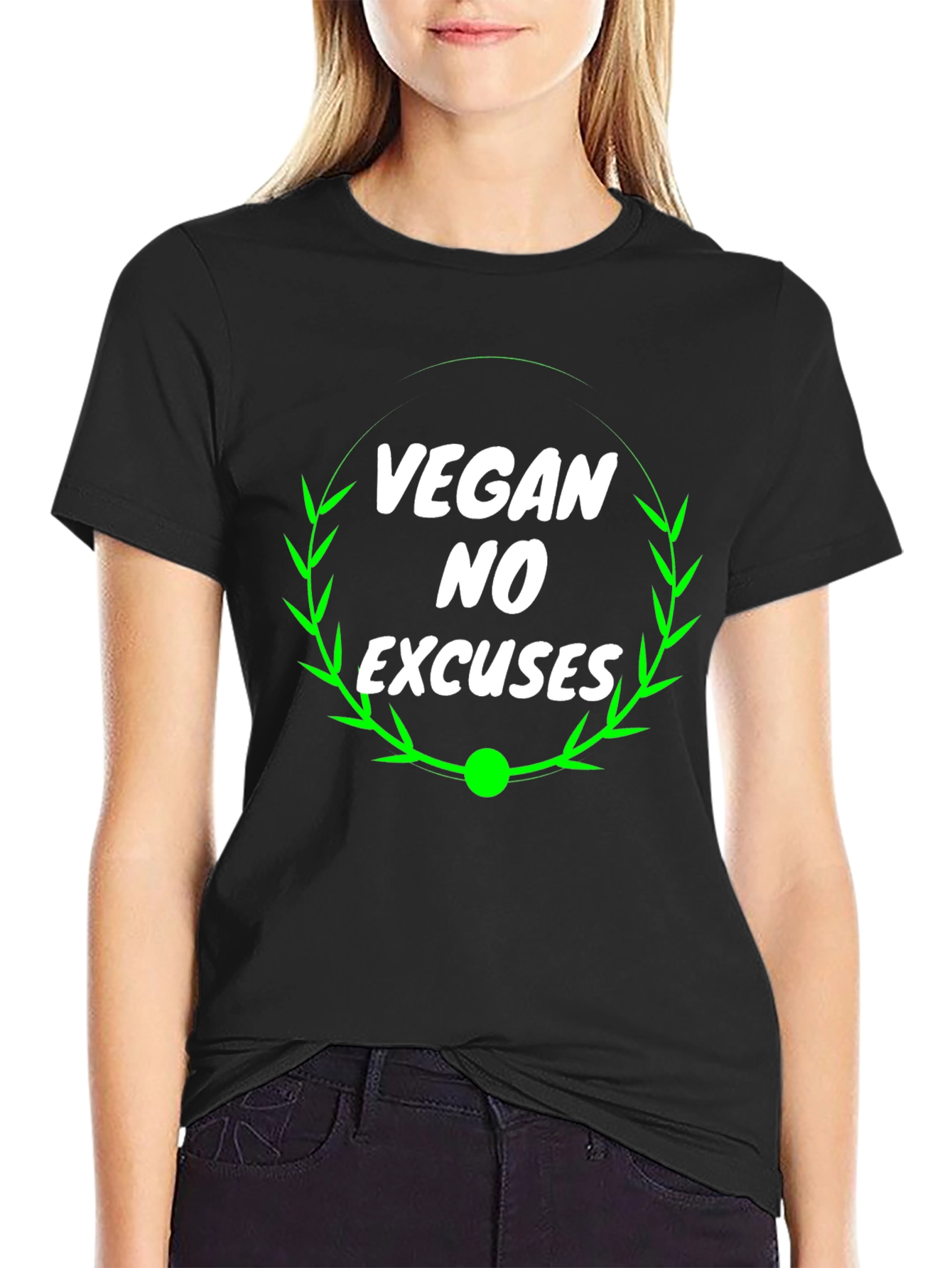 Vegan No Excuses Black T-Shirt