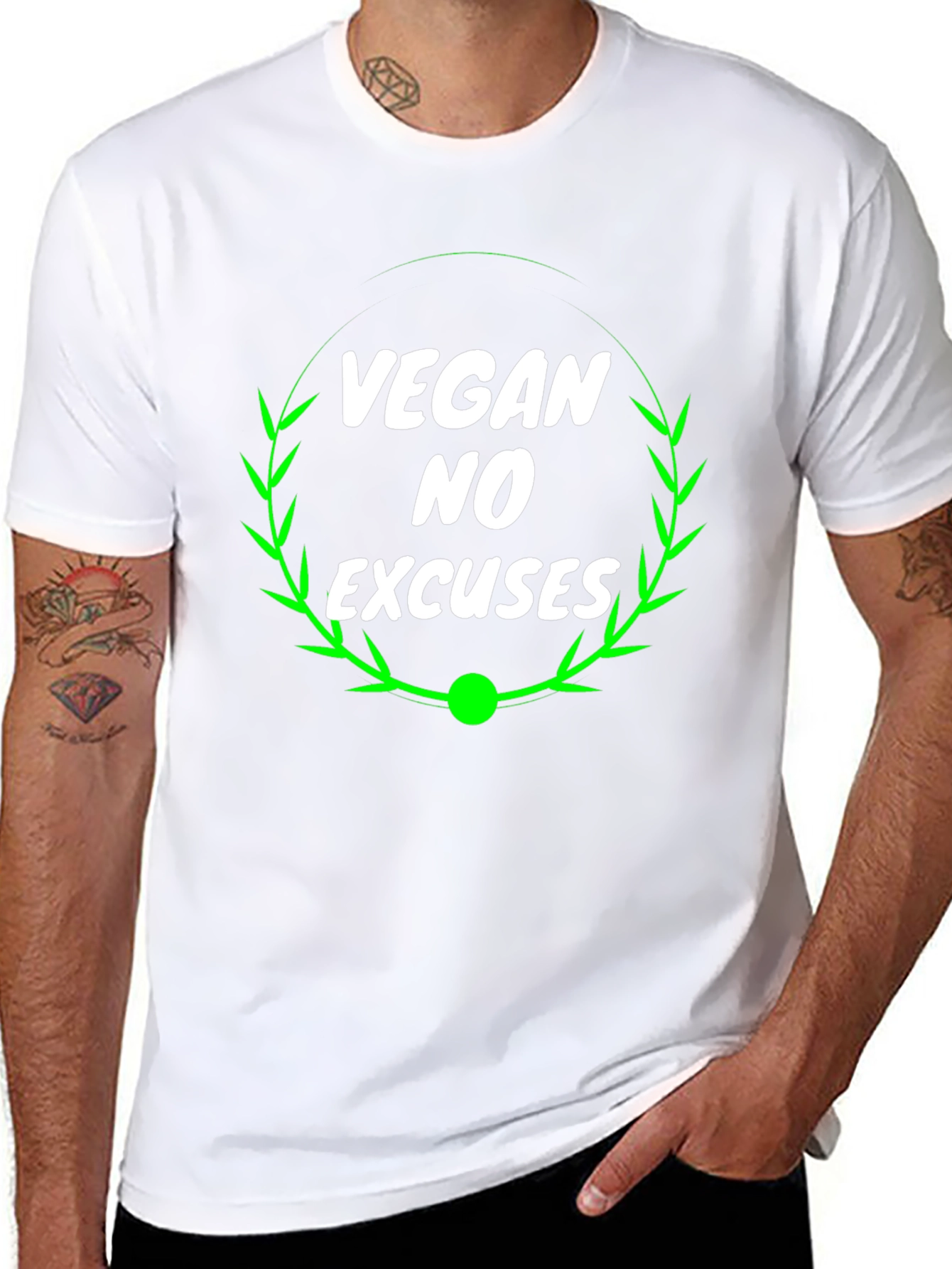 Vegan No Excuses Black T-Shirt