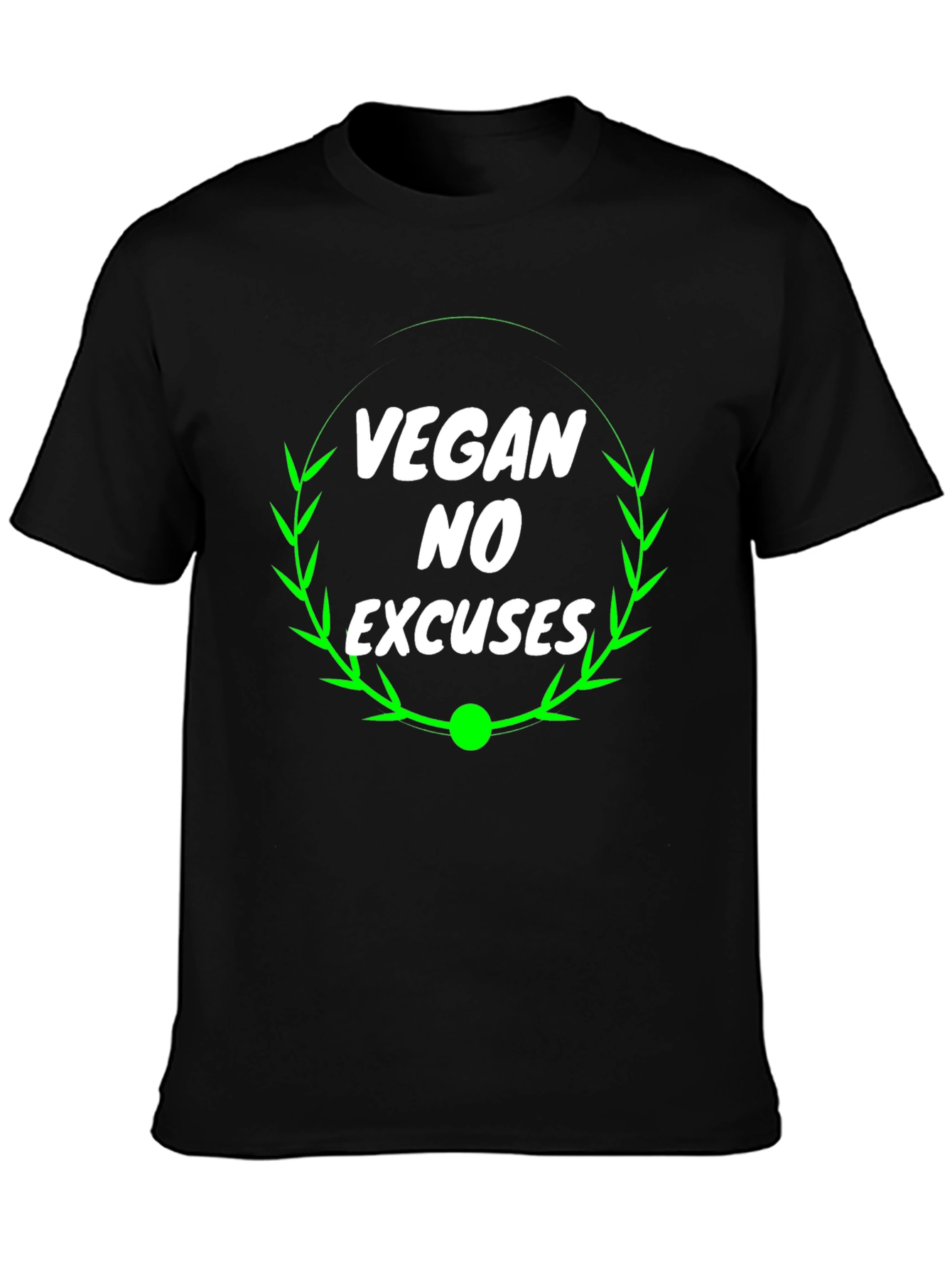 Vegan No Excuses Black T-Shirt