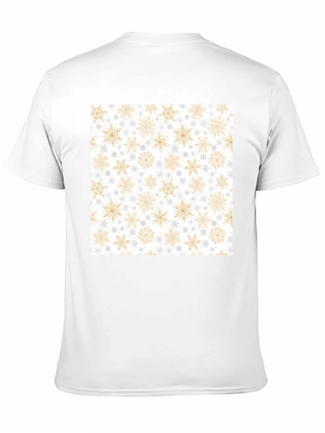 Snowflake Pattern Black T-Shirt