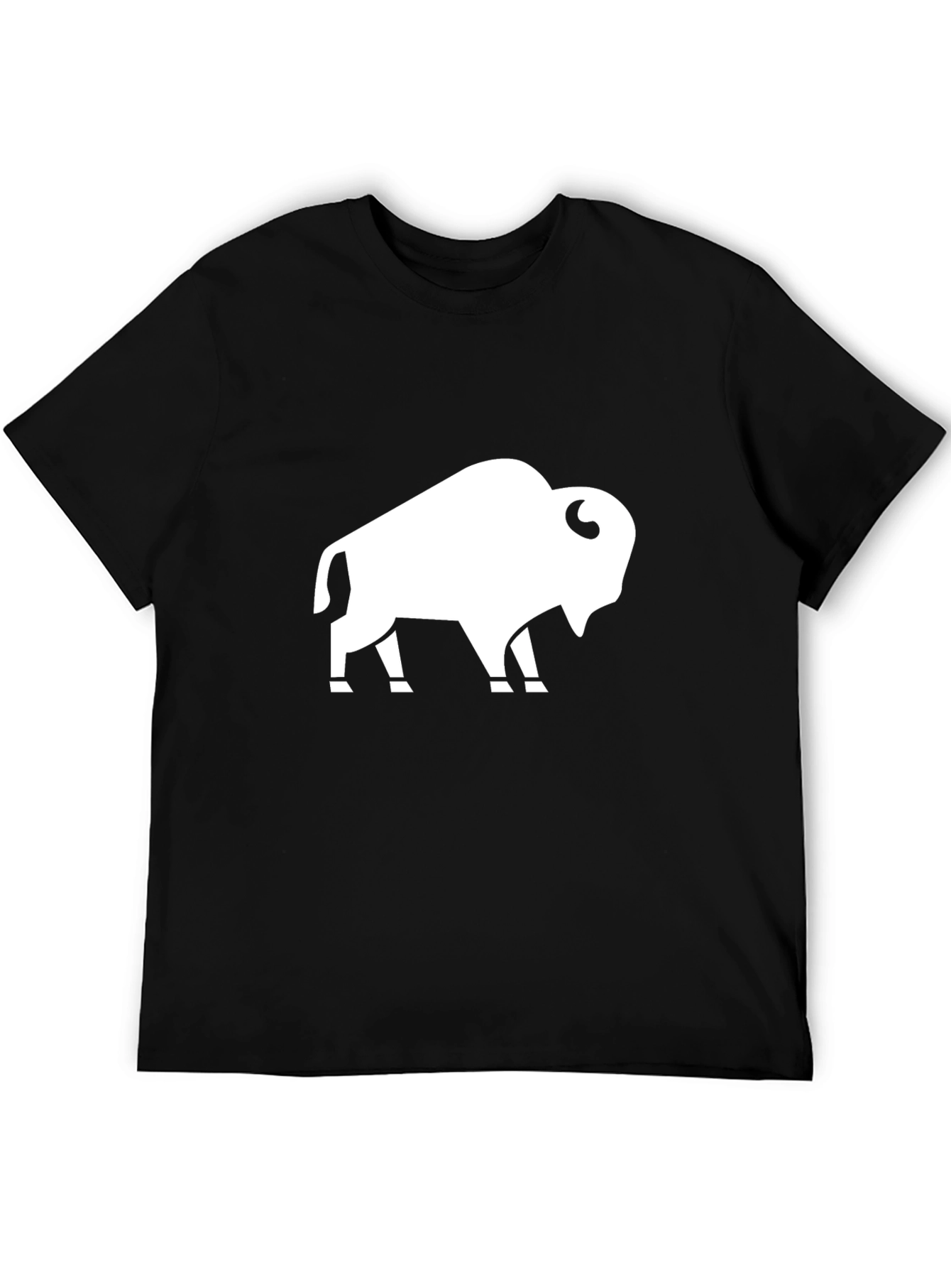 Buffalo Graphic Tee - Black Cotton Casual Shirt