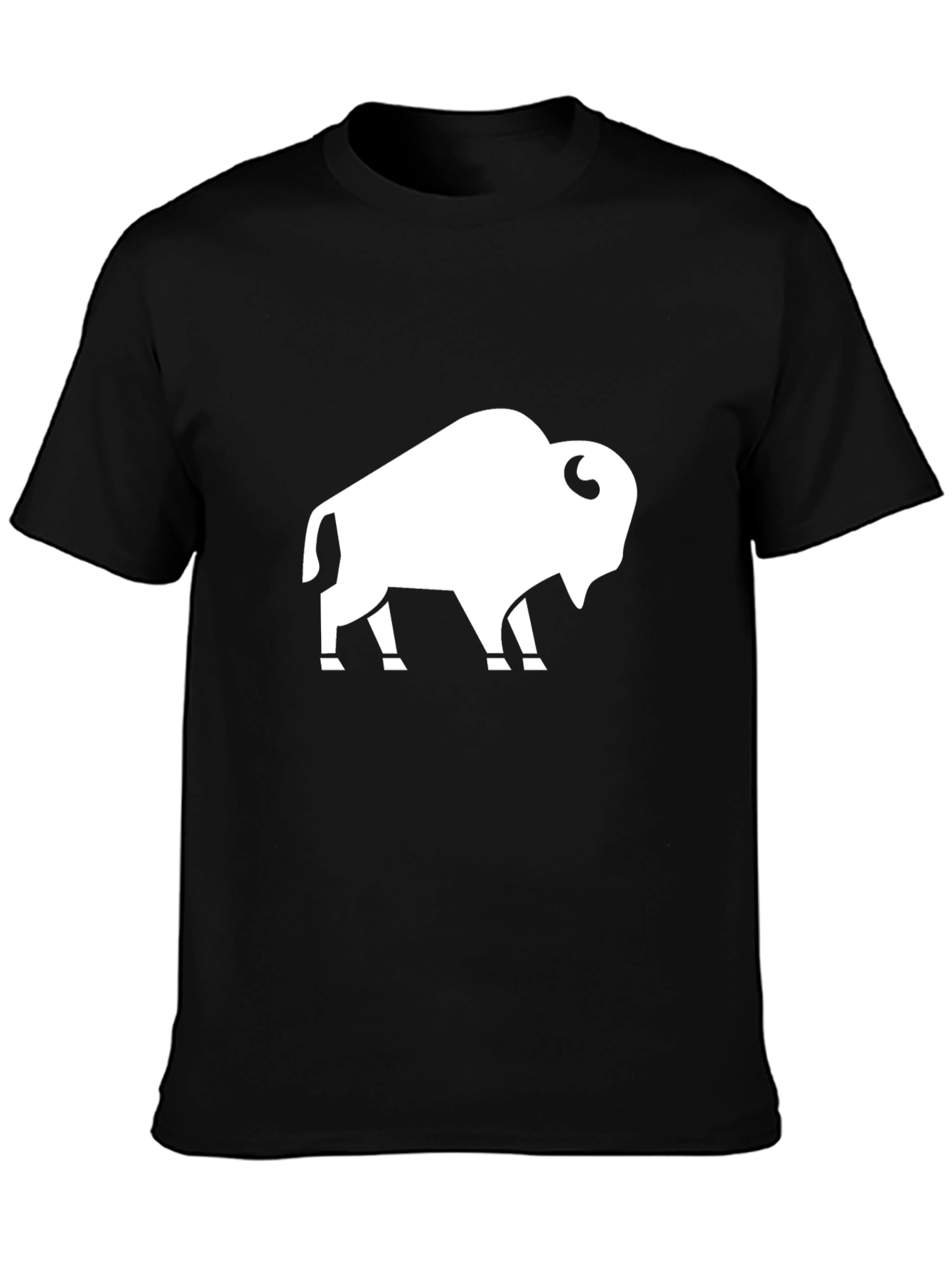 Buffalo Graphic Tee - Black Cotton Casual Shirt