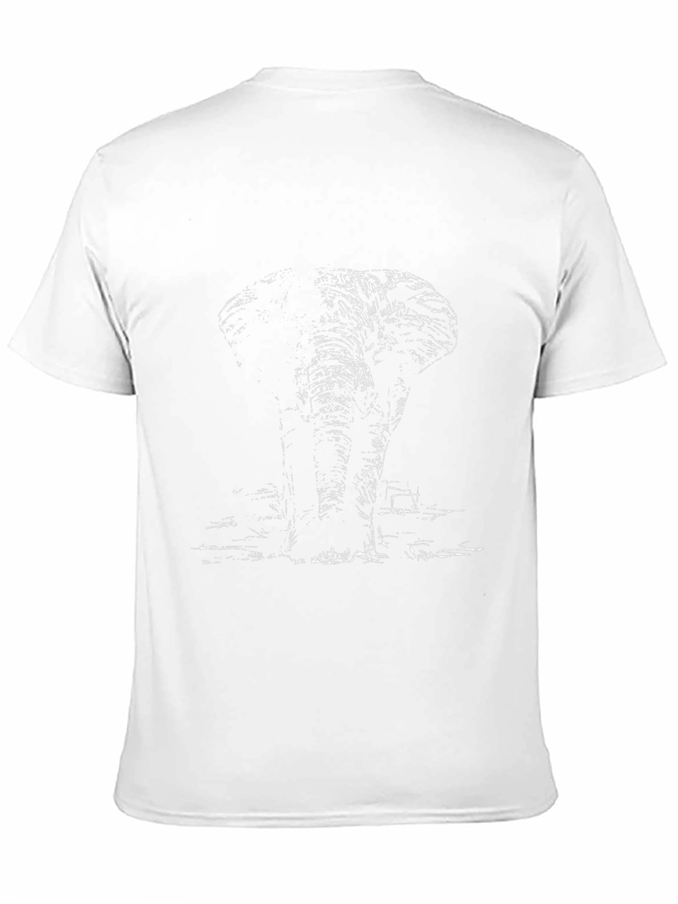 Elephant Sketch Graphic Tee - Black