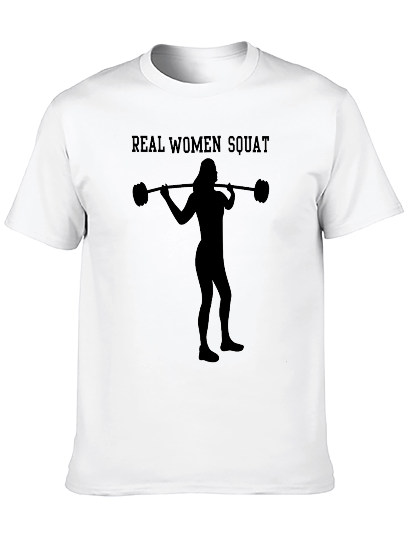 Real Women Squat Black T-Shirt
