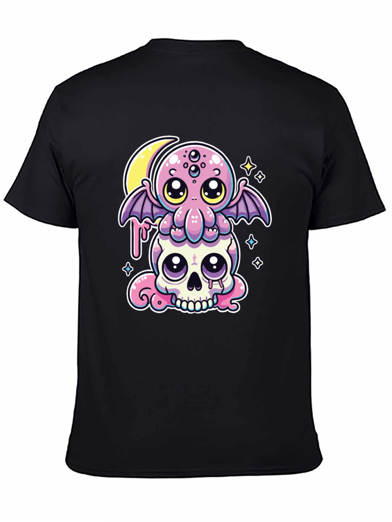Gothic Octopus on Skull T-Shirt