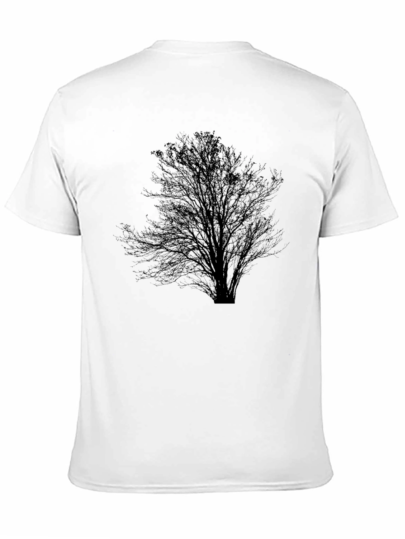 Mens Black Tree Silhouette Graphic Tee