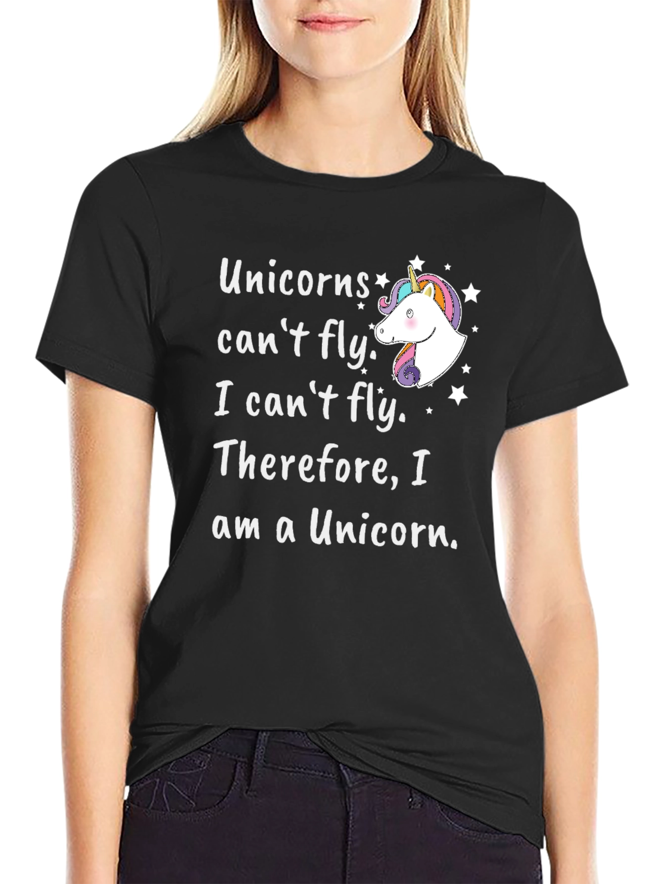 Unicorns Cant Fly Graphic T-Shirt