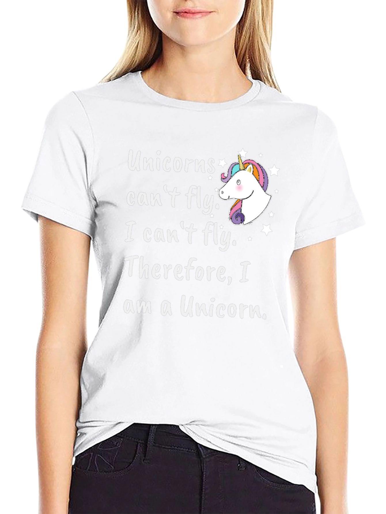 Unicorns Cant Fly Graphic T-Shirt