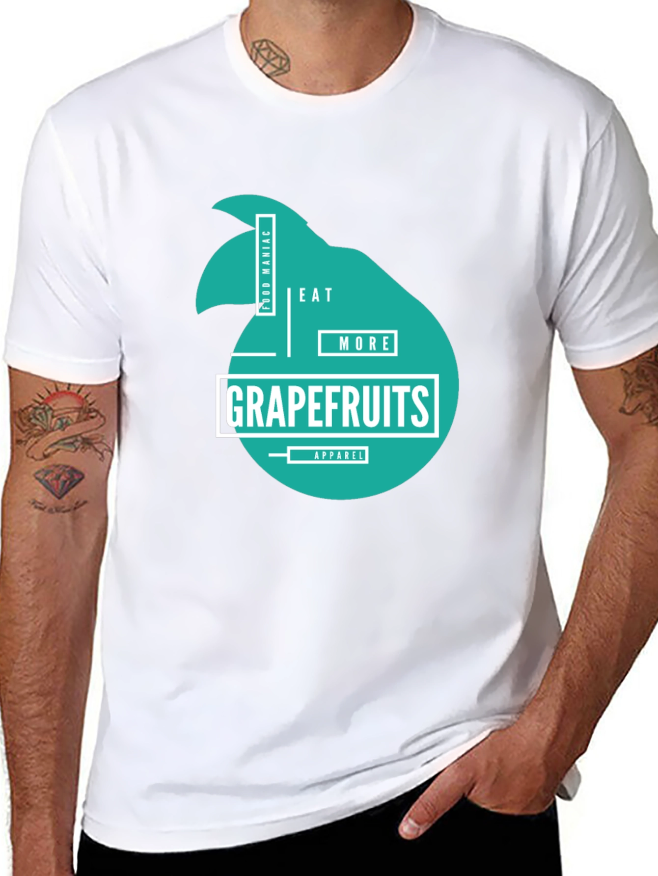 Eat More Grapefruits Black T-Shirt