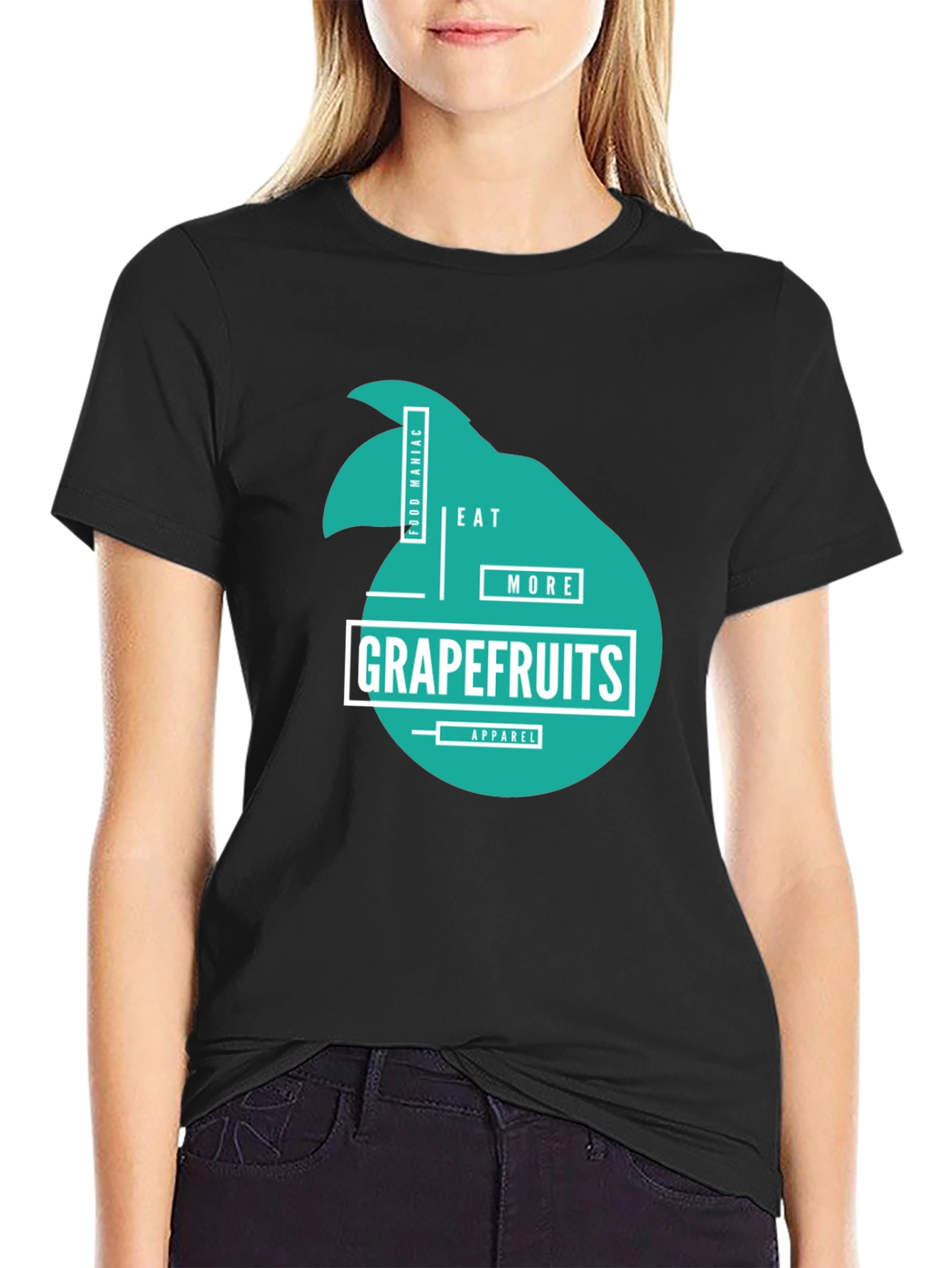 Eat More Grapefruits Black T-Shirt
