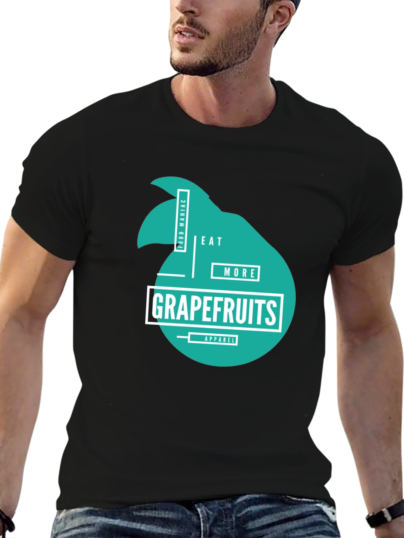 Eat More Grapefruits Black T-Shirt