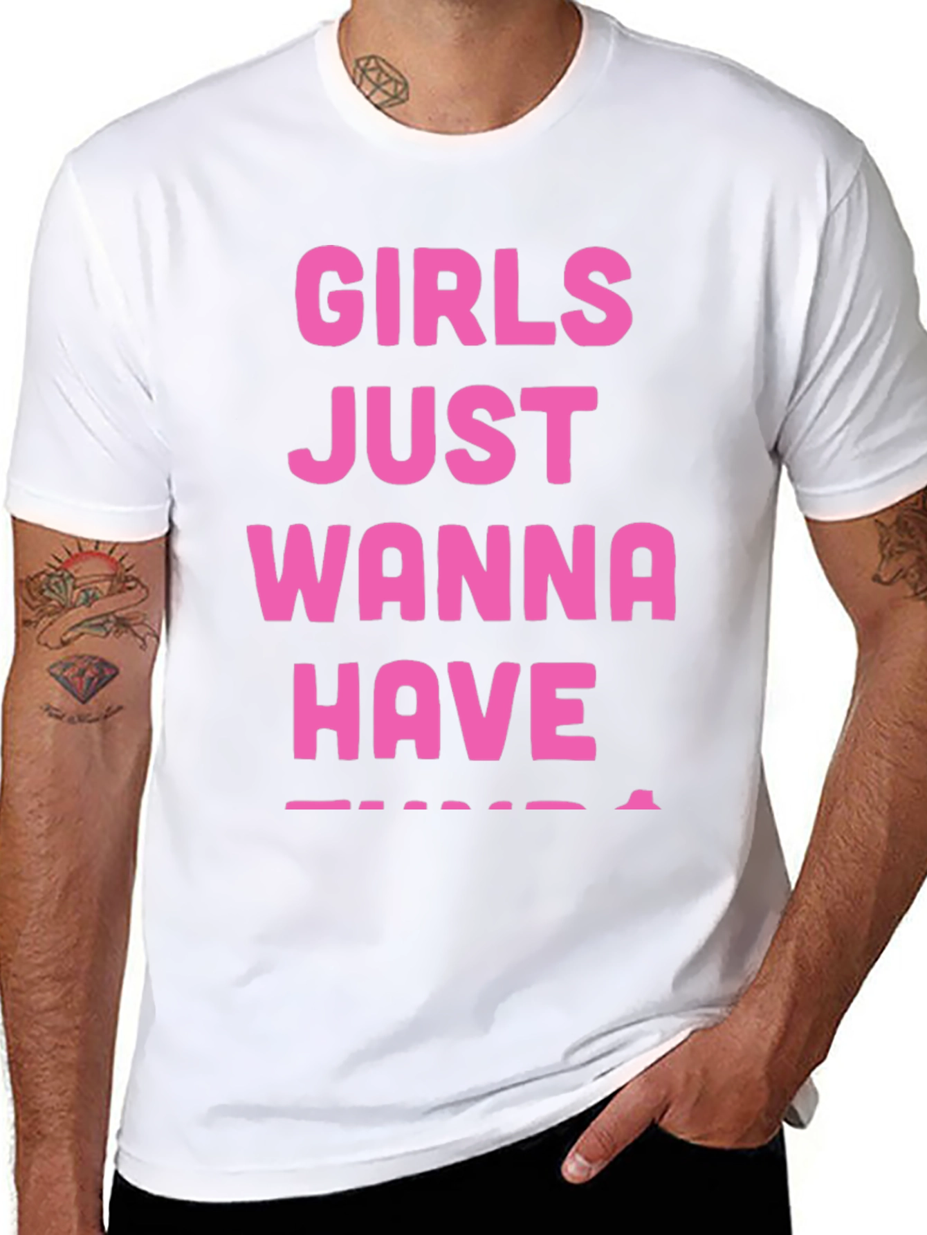 Girls Just Wanna Have Fun T-Shirt - Black