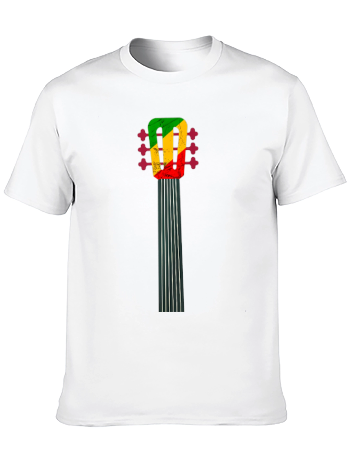 Rasta Guitar Neck Graphic T-Shirt