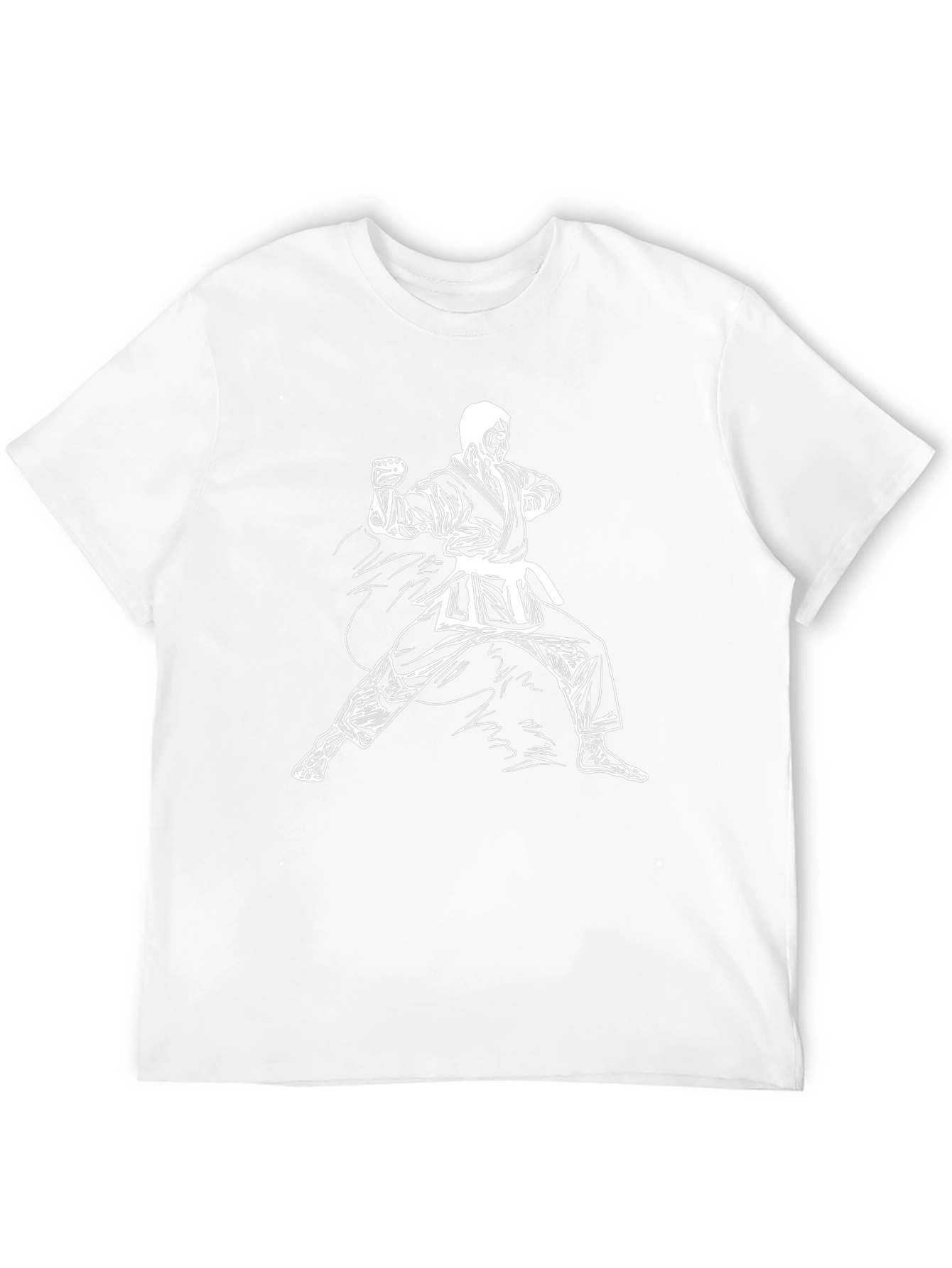 Karate Silhouette Graphic Black T-Shirt