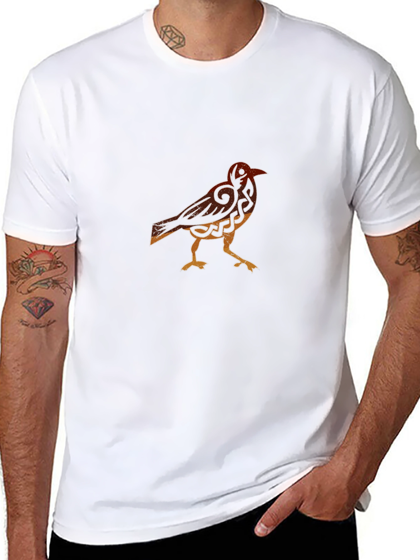 Celtic Raven Graphic Tee - Black