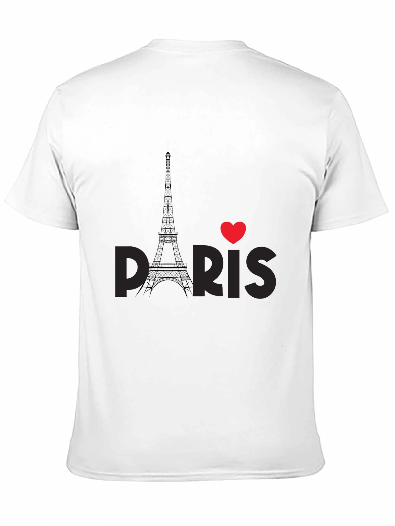 I Love Paris Black Graphic Tee Shirt
