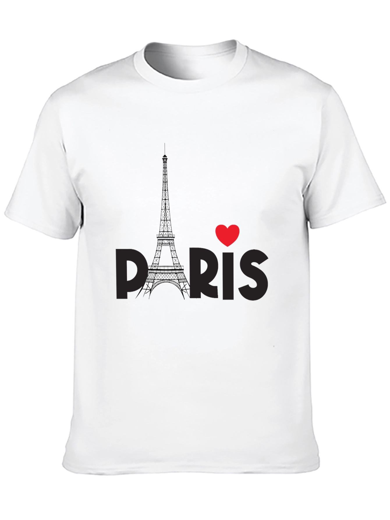 I Love Paris Black Graphic Tee Shirt