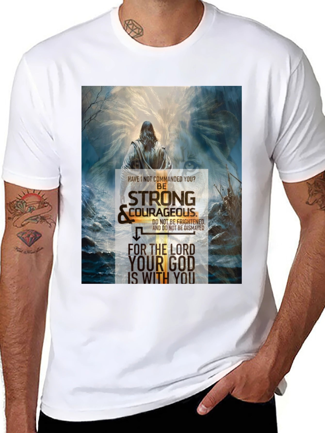 Be Strong and Courageous Christian T-Shirt
