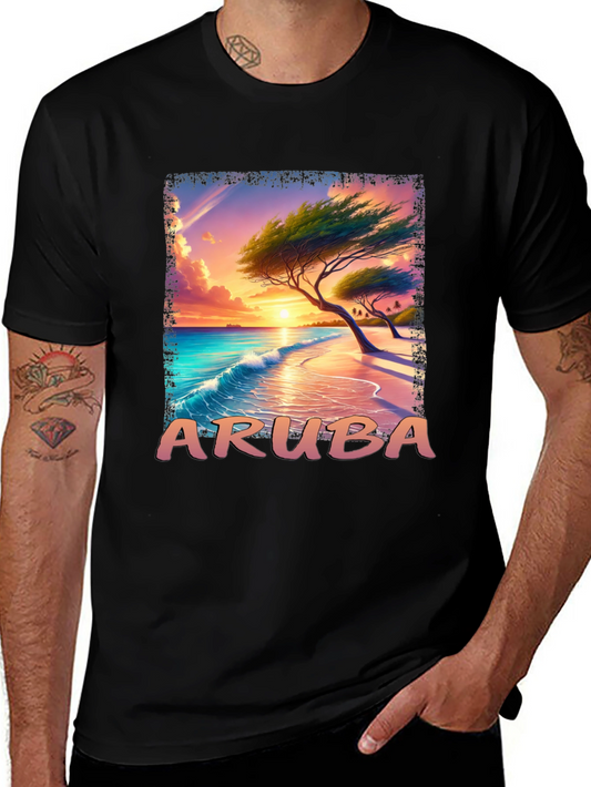 Aruba Sunset Graphic T-Shirt