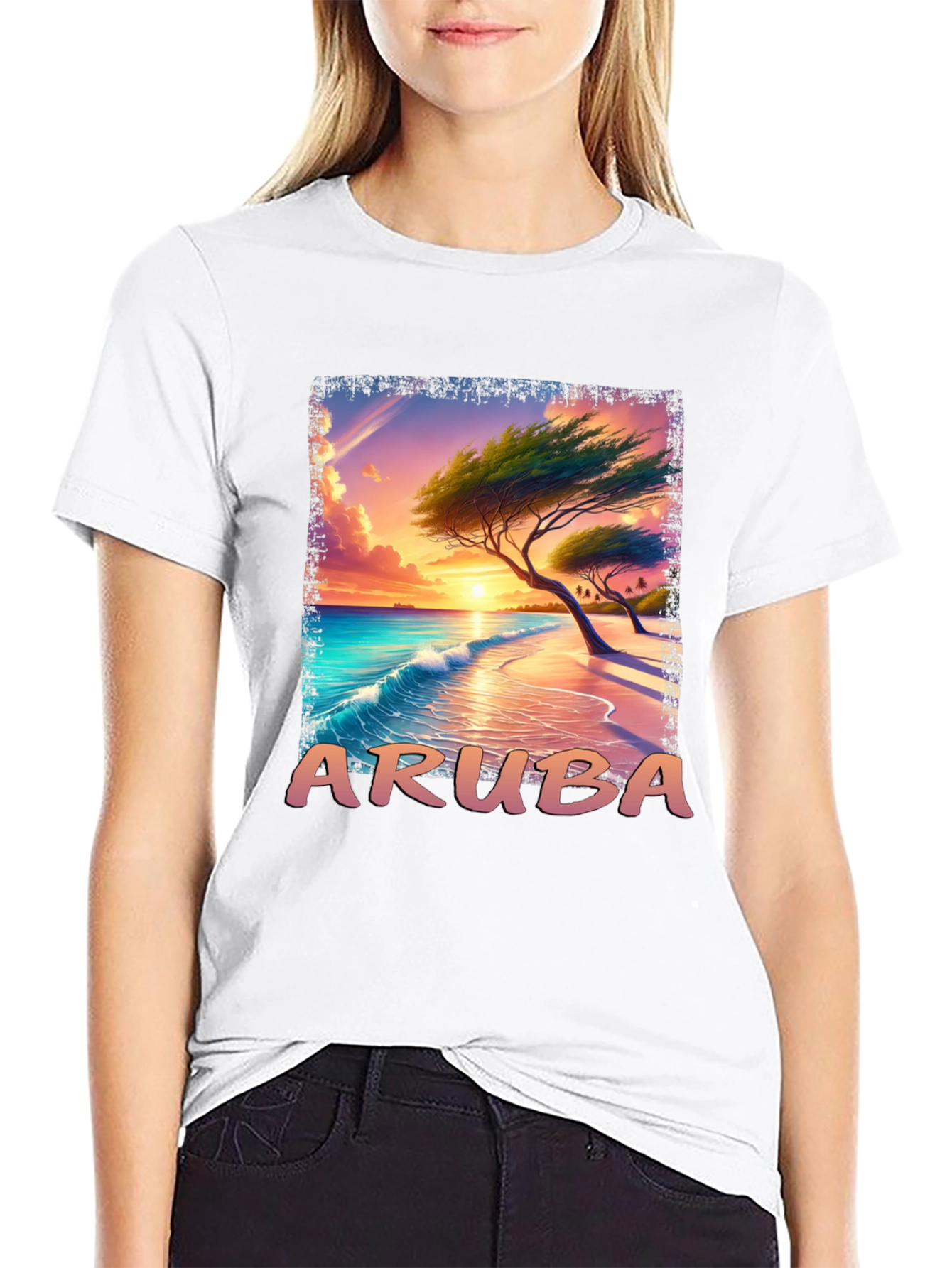 Aruba Sunset Graphic T-Shirt